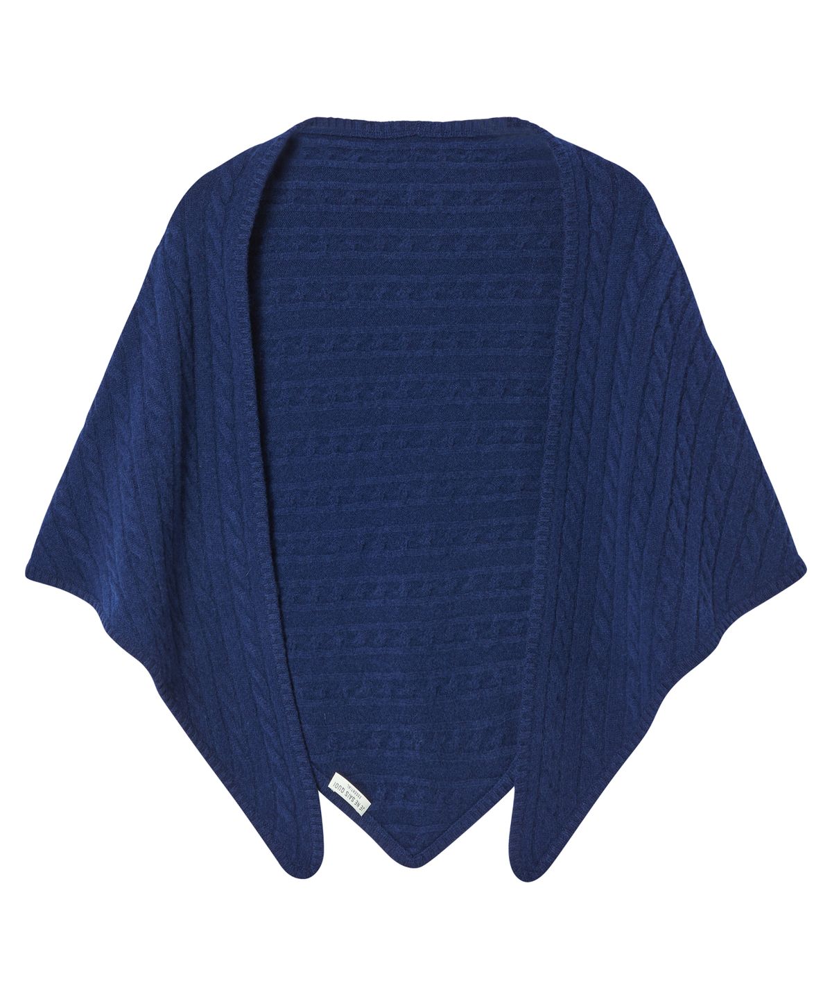 주느세콰(JE NE SAIS QUOI) [10 cashmere] 케이블 캐시미어 삼각숄 머플러_차콜블루