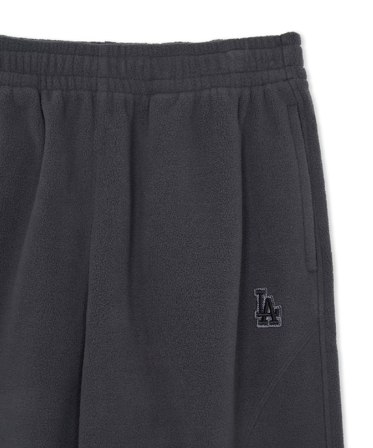 엠엘비(MLB) 베이직 스몰로고 플리스 스티치 와이드 팬츠 LA (D.Charcoal Grey)