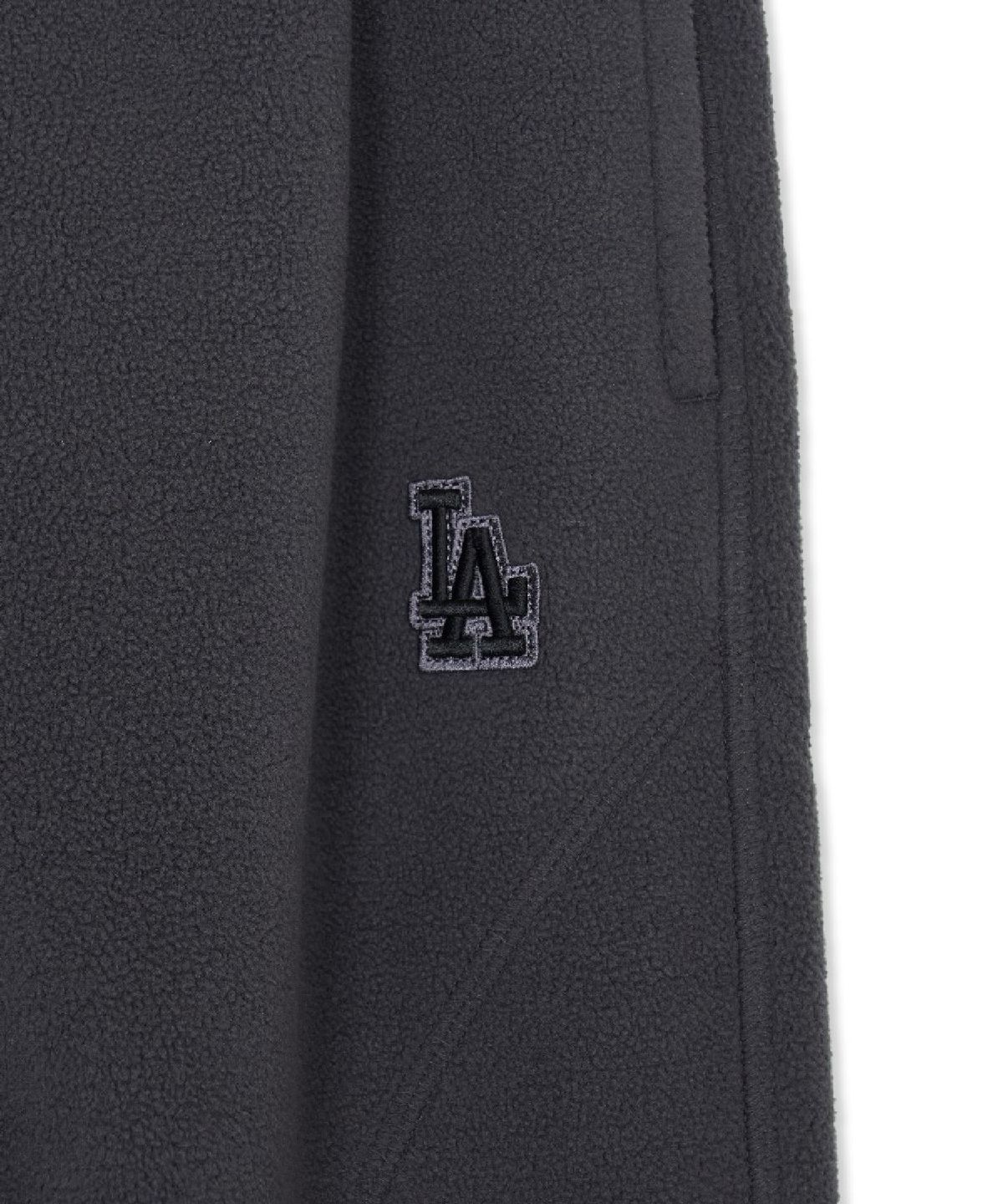 엠엘비(MLB) 베이직 스몰로고 플리스 스티치 와이드 팬츠 LA (D.Charcoal Grey)