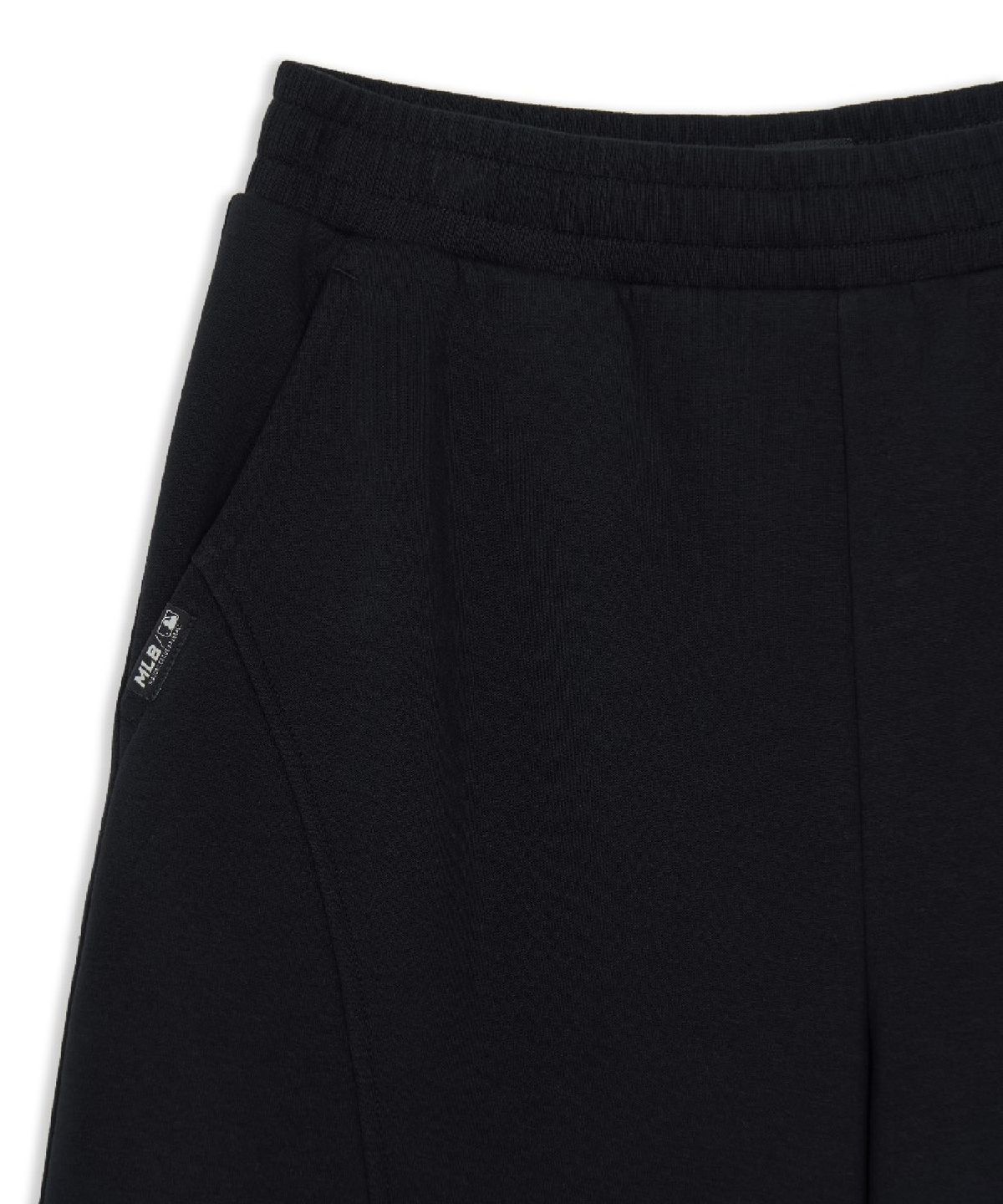엠엘비(MLB) 베이직 스몰로고 기모 커브와이드 팬츠 NY (Black)