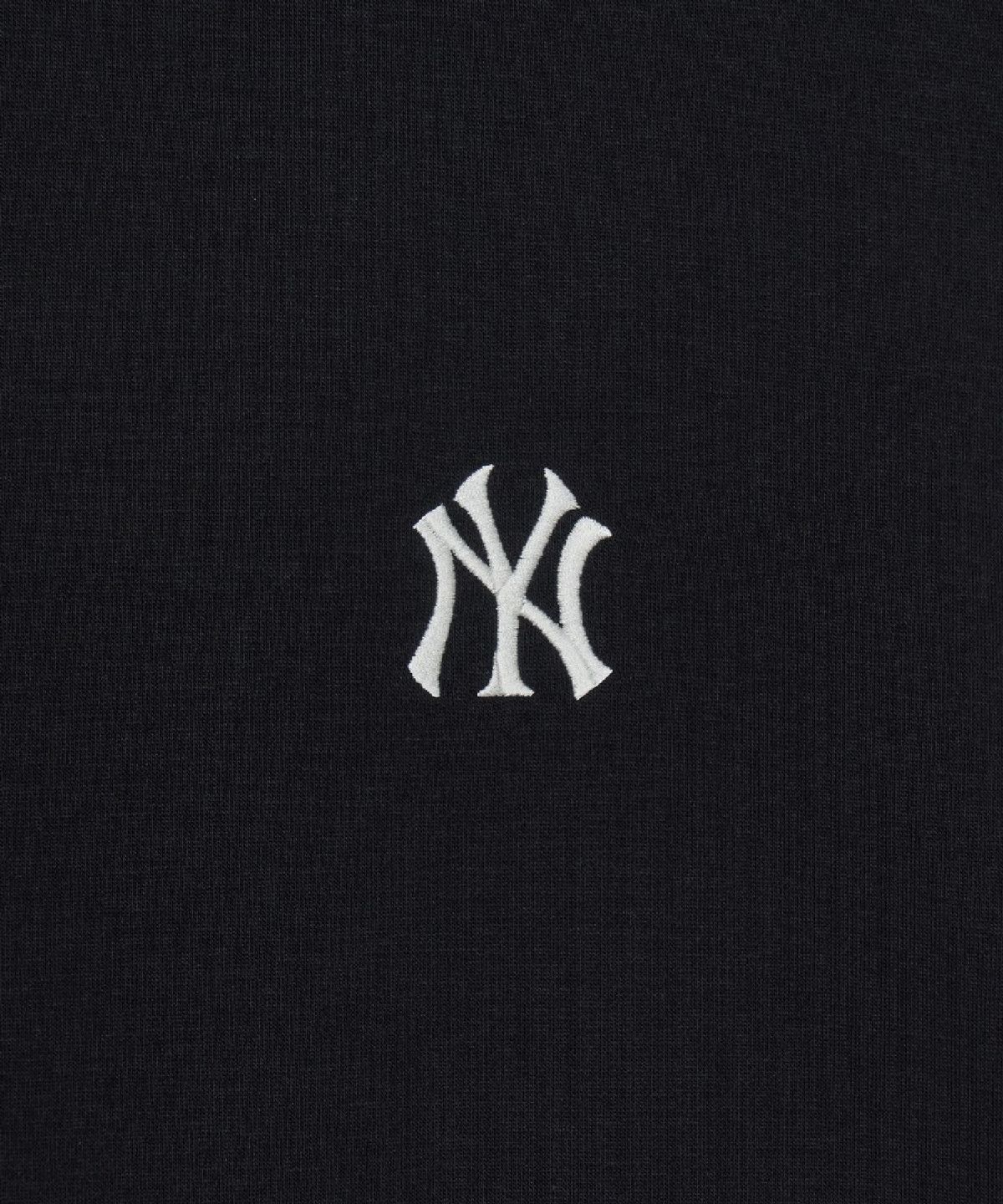 엠엘비(MLB) 베이직 스몰로고 기모 후드티 NY (Black)