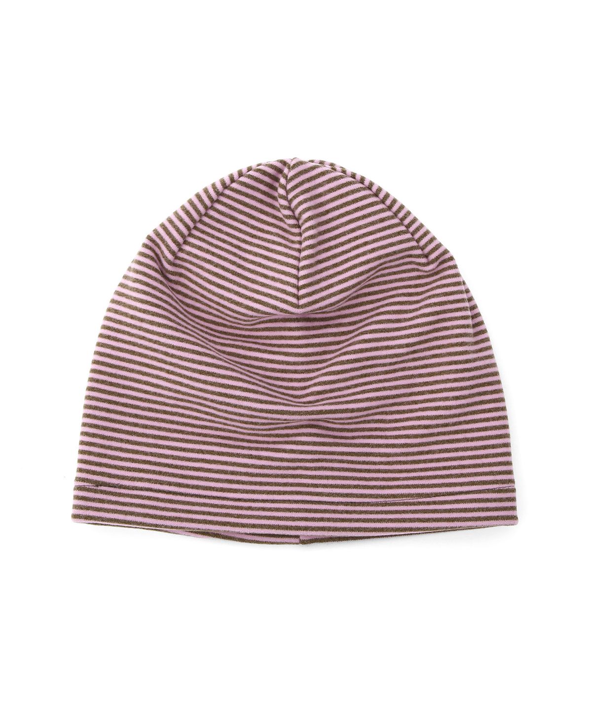 언더컨트롤(UNDERCONTROL) 플리스 겨울 스트라이프 투톤 니트 두겹 비니 TENCEL MIX LONG WINTER HAT / DUAL COLOR / PINK KHAKI