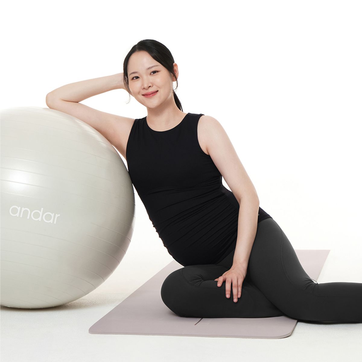 안다르(ANDAR) 임부 셔링 탱크탑