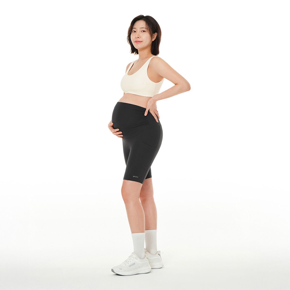 안다르(ANDAR) 에어엑스퍼트 임부 포켓 4.5부 레깅스