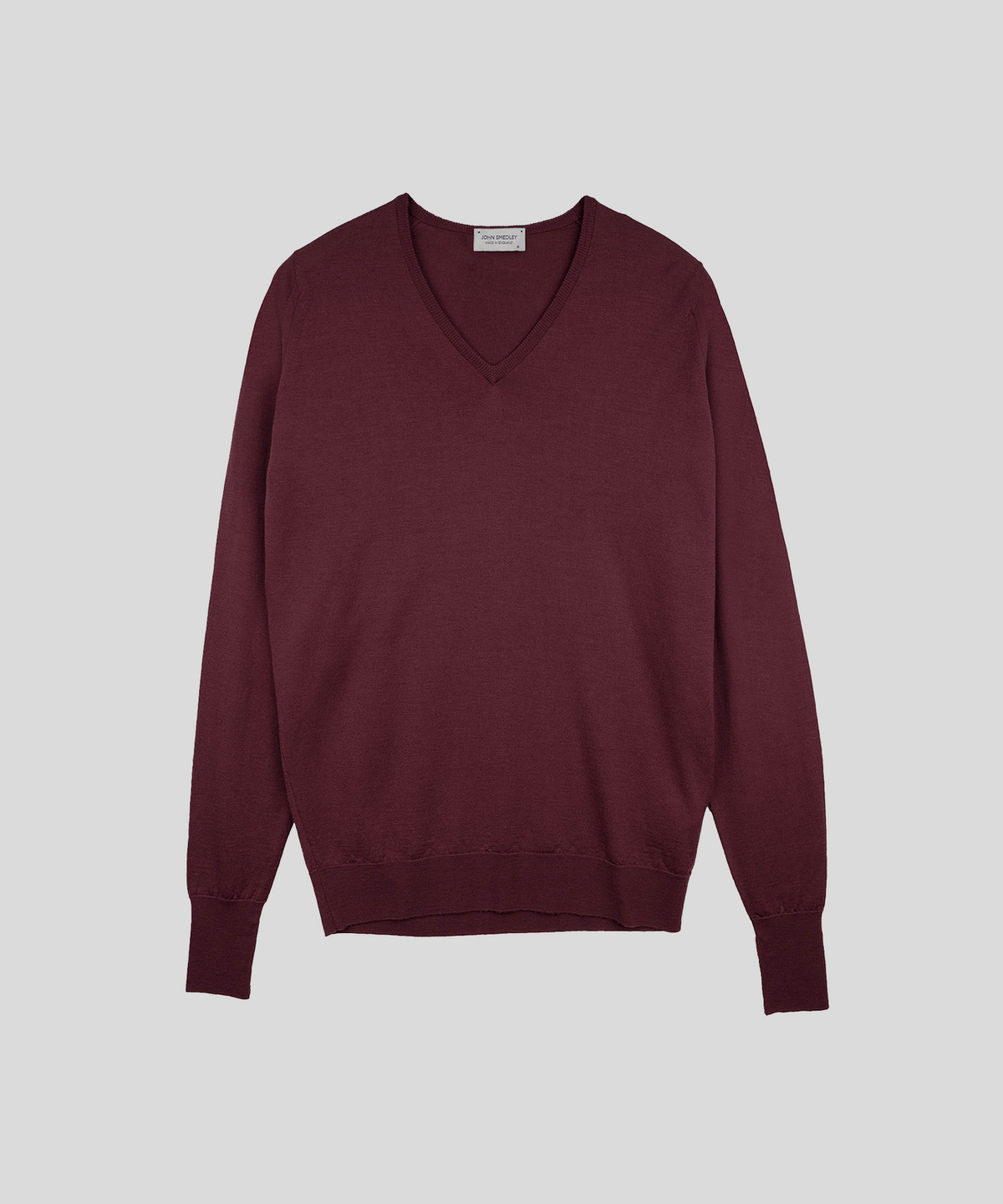 존 스메들리(JOHN SMEDLEY) BOBBY Extra Fine Merino Wool Easy Fit V-Neck Pullover Heritage 8 Colors