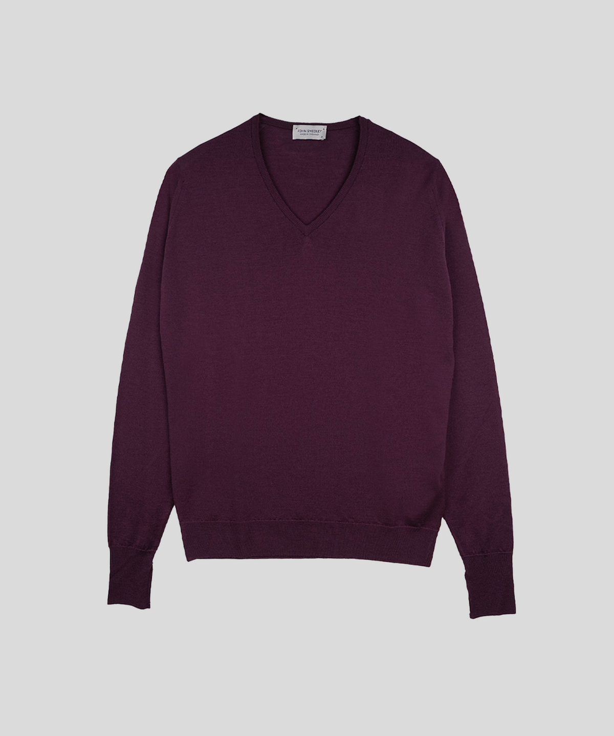 존 스메들리(JOHN SMEDLEY) BOBBY Extra Fine Merino Wool Easy Fit V-Neck Pullover Heritage 8 Colors