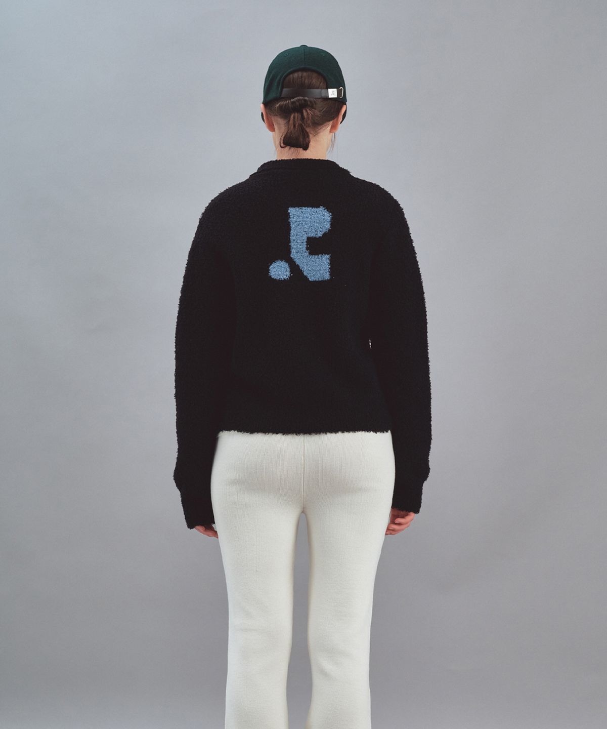 레스트앤레크레이션(REST&RECREATION) BOUCLE KNIT ZIP-UP JACKET - BLACK
