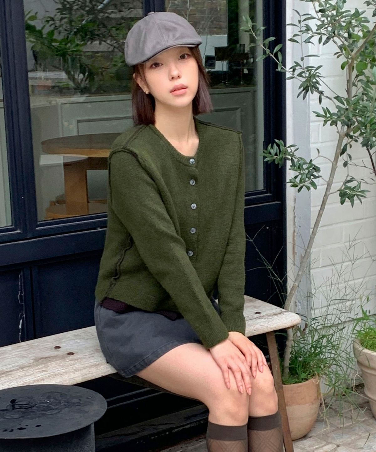 쿨키튼(KOOLKITTEN) 히든 휴 레이어드 가디건 3colors