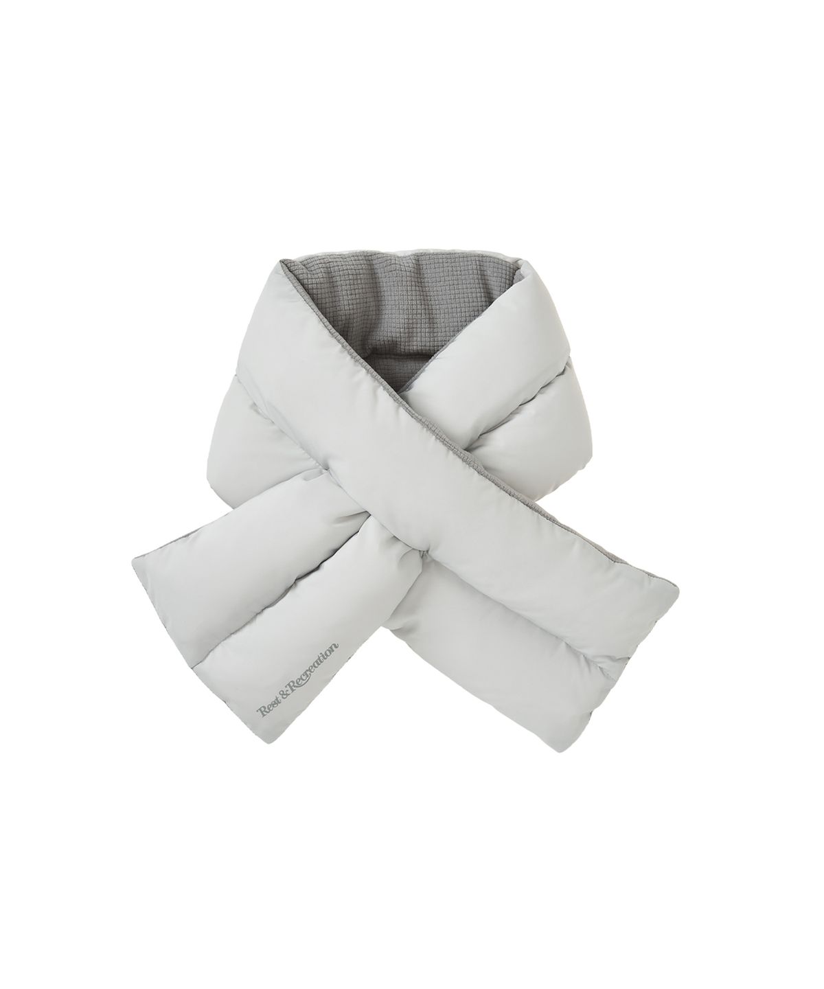 레스트앤레크레이션(REST&RECREATION) REVERSIBLE DOWN MUFFLER - LIGHT GREY