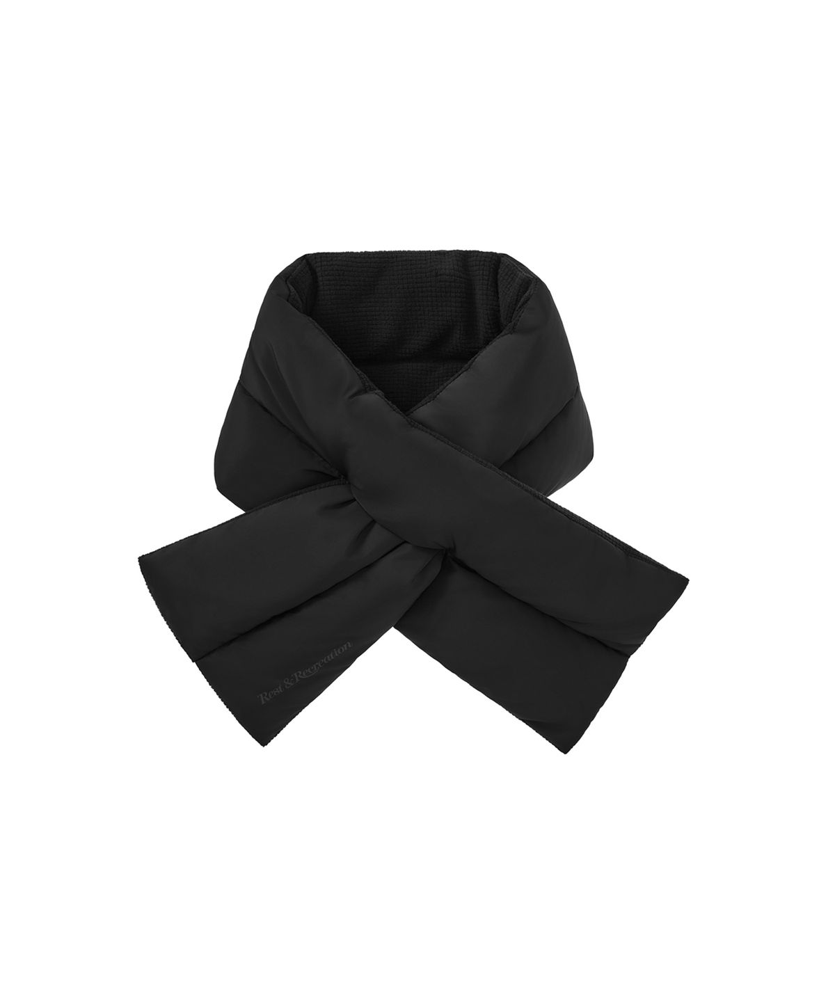 레스트앤레크레이션(REST&RECREATION) REVERSIBLE DOWN MUFFLER - BLACK