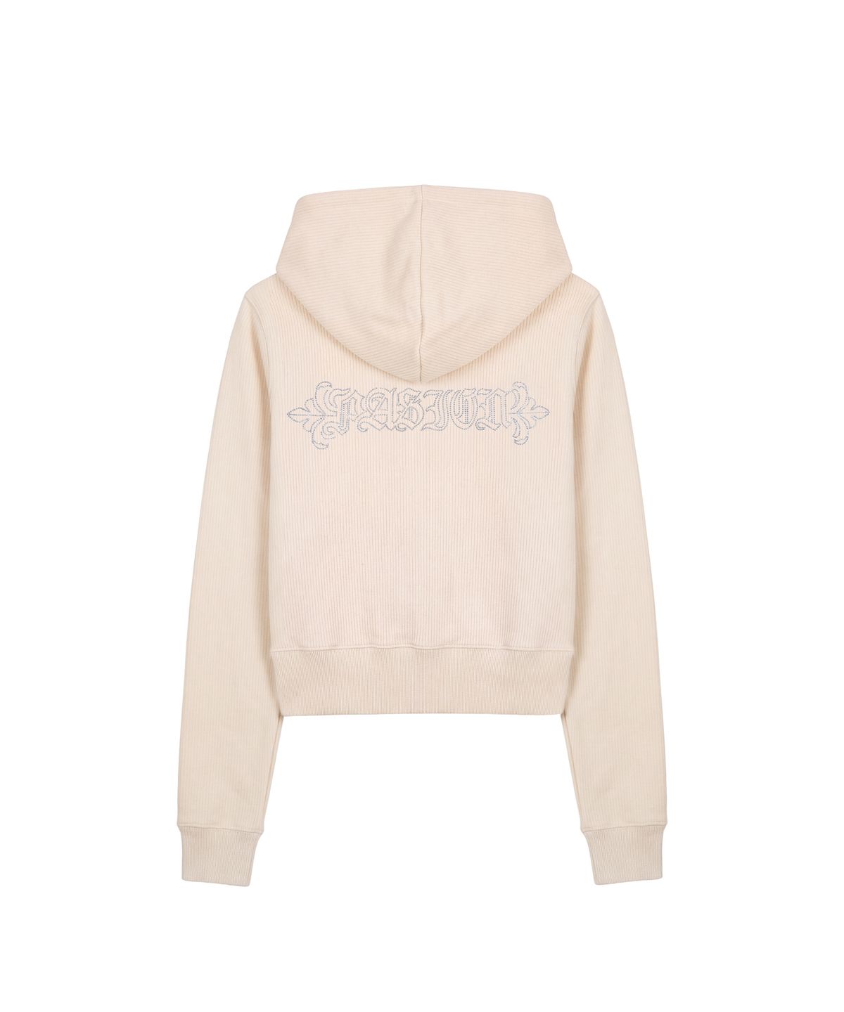 파시온(PASION) 엠블럼 글리터 후드집업_크림 Emblem Glitter Hood Zip-Up_Cream