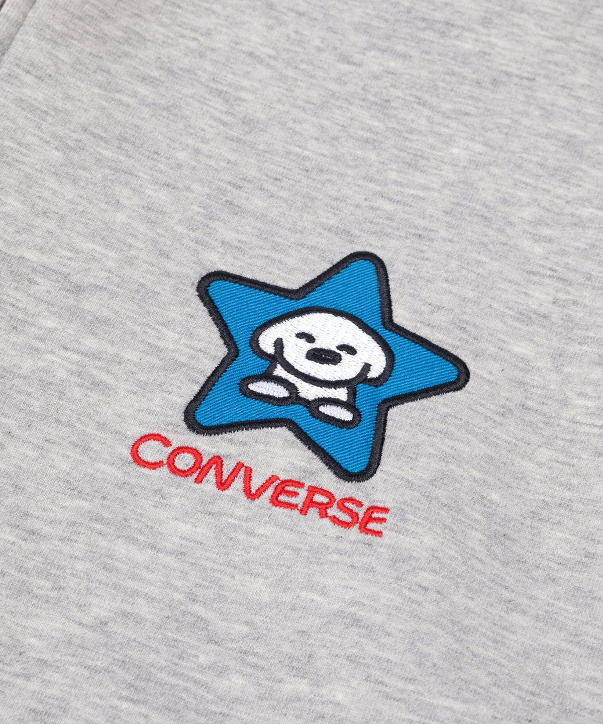 컨버스(CONVERSE) 컨버스 & 마츠이 그래픽 풀 집 플리스 탑 빈티지 그레이 헤더 MCK258-G59