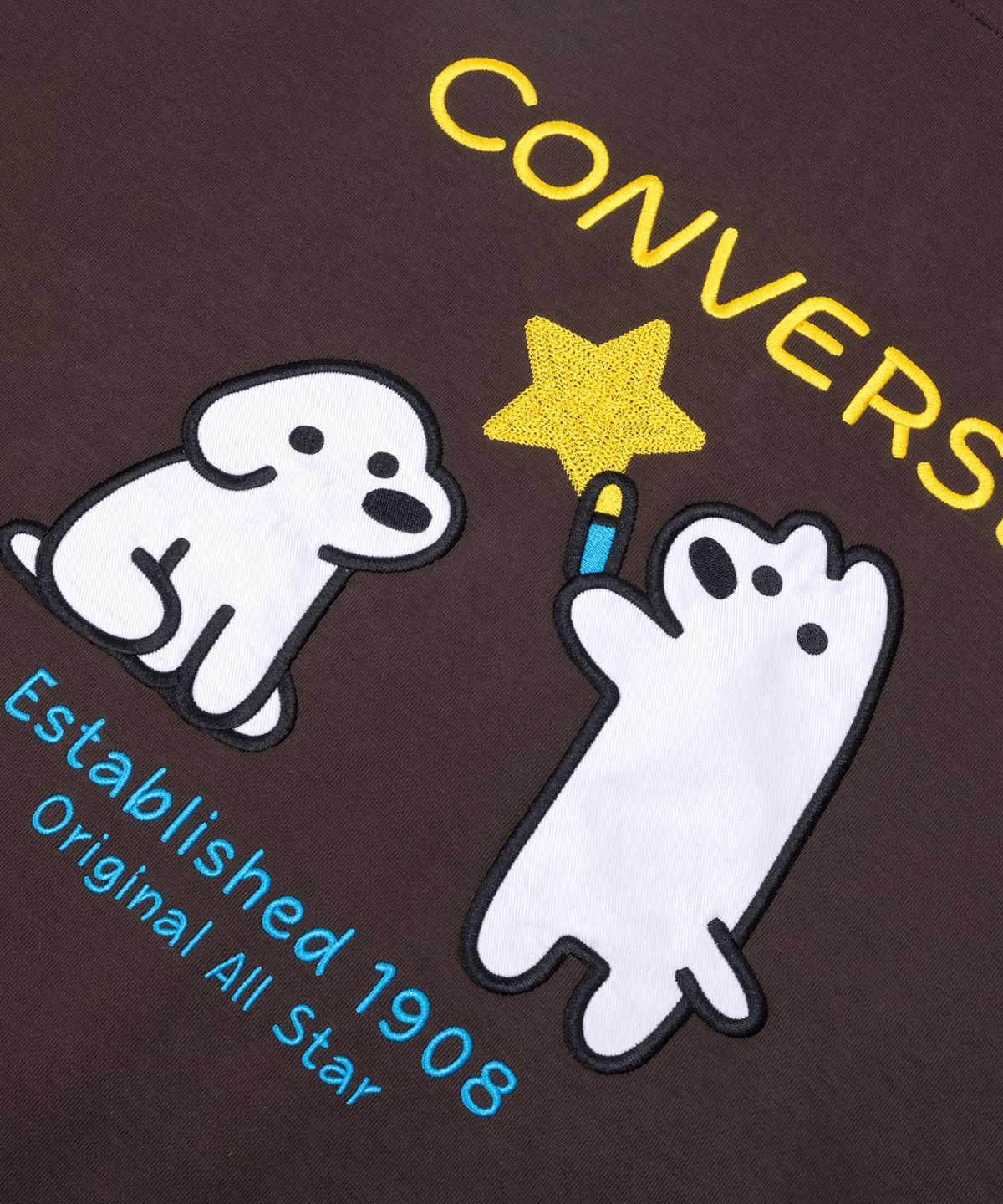컨버스(CONVERSE) 컨버스 & 마츠이 그래픽 풀 집 플리스 탑 프레시 브루 MCK258-JFK