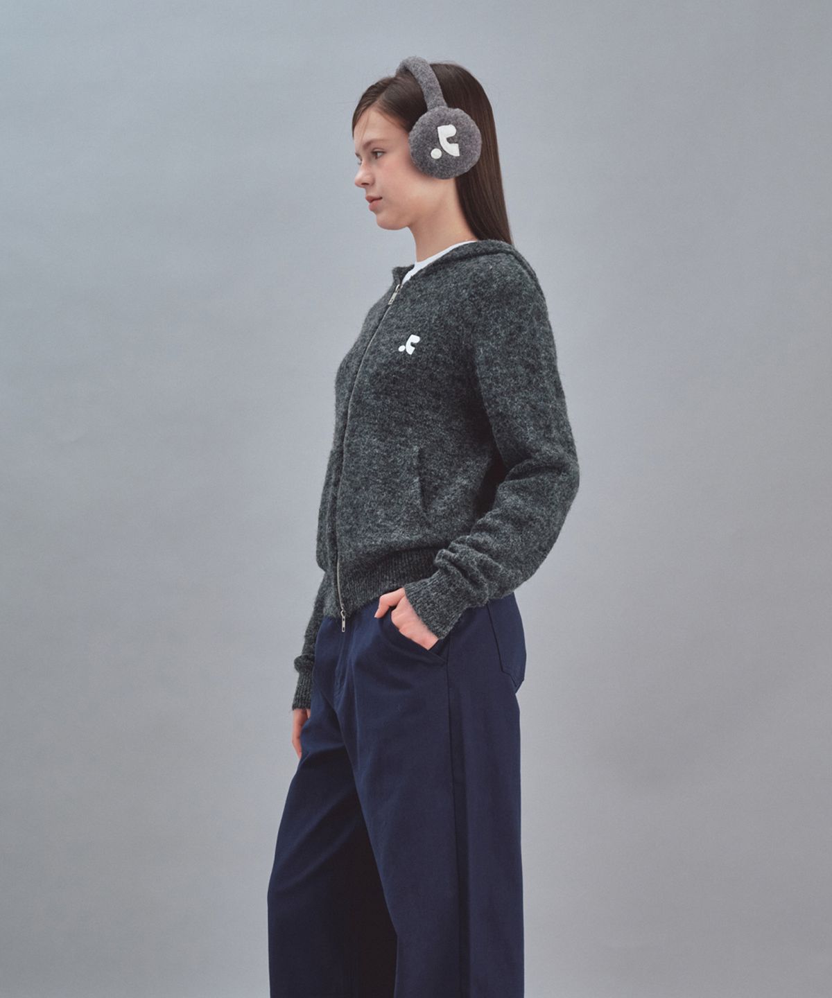 레스트앤레크레이션(REST&RECREATION) LOGO EAR WARMER - GREY