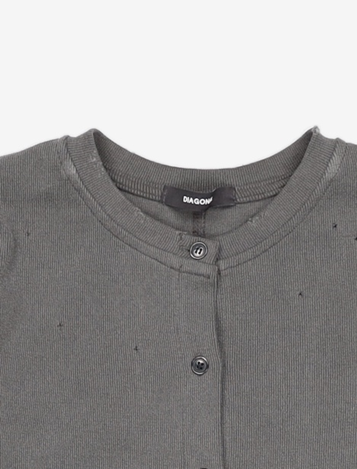 다이애그널(DIAGONAL) DOUBLE SLEEVE DAMAGE CARDIGAN XS