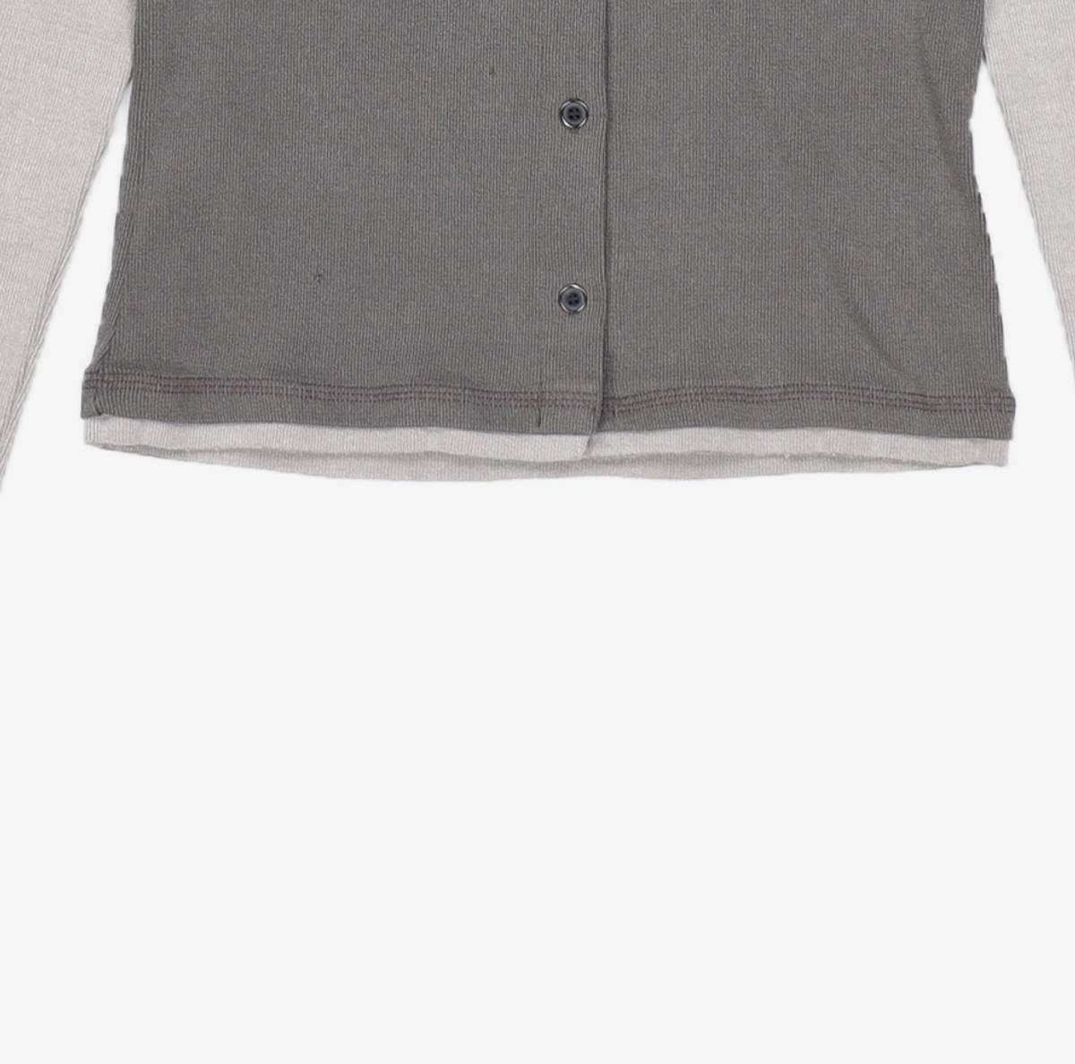 다이애그널(DIAGONAL) DOUBLE SLEEVE DAMAGE CARDIGAN XS