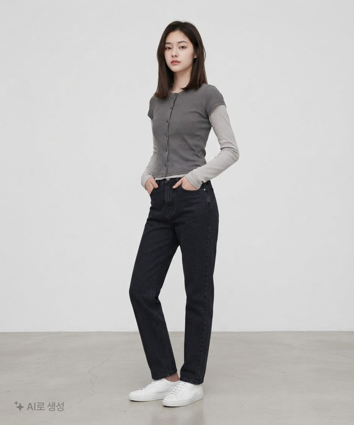 다이애그널(DIAGONAL) DOUBLE SLEEVE DAMAGE CARDIGAN XS