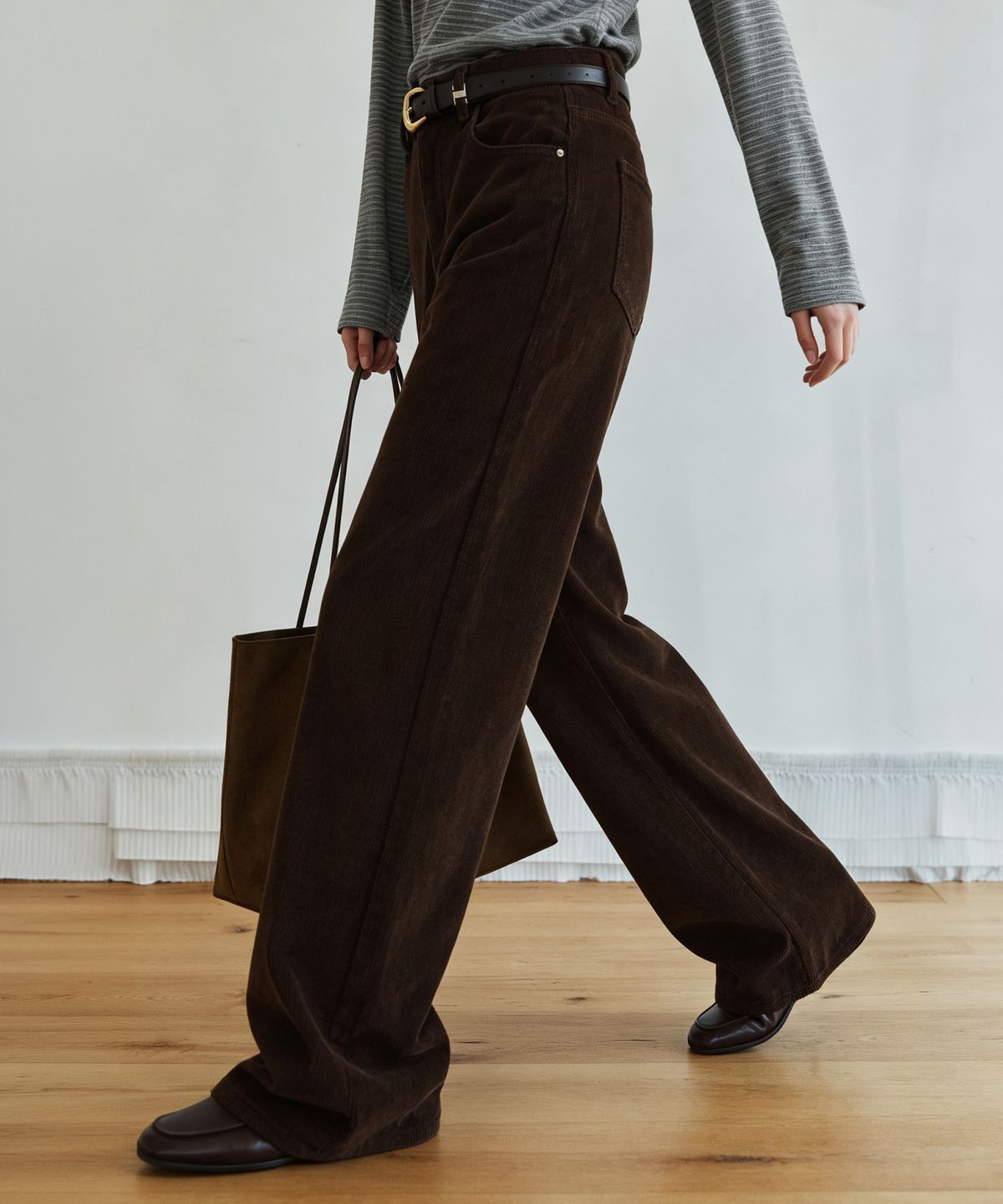 논앤논(NON AND NON) [맞춤기장] CORDUROY WIDE NAPPING PANTS_NFPT4146