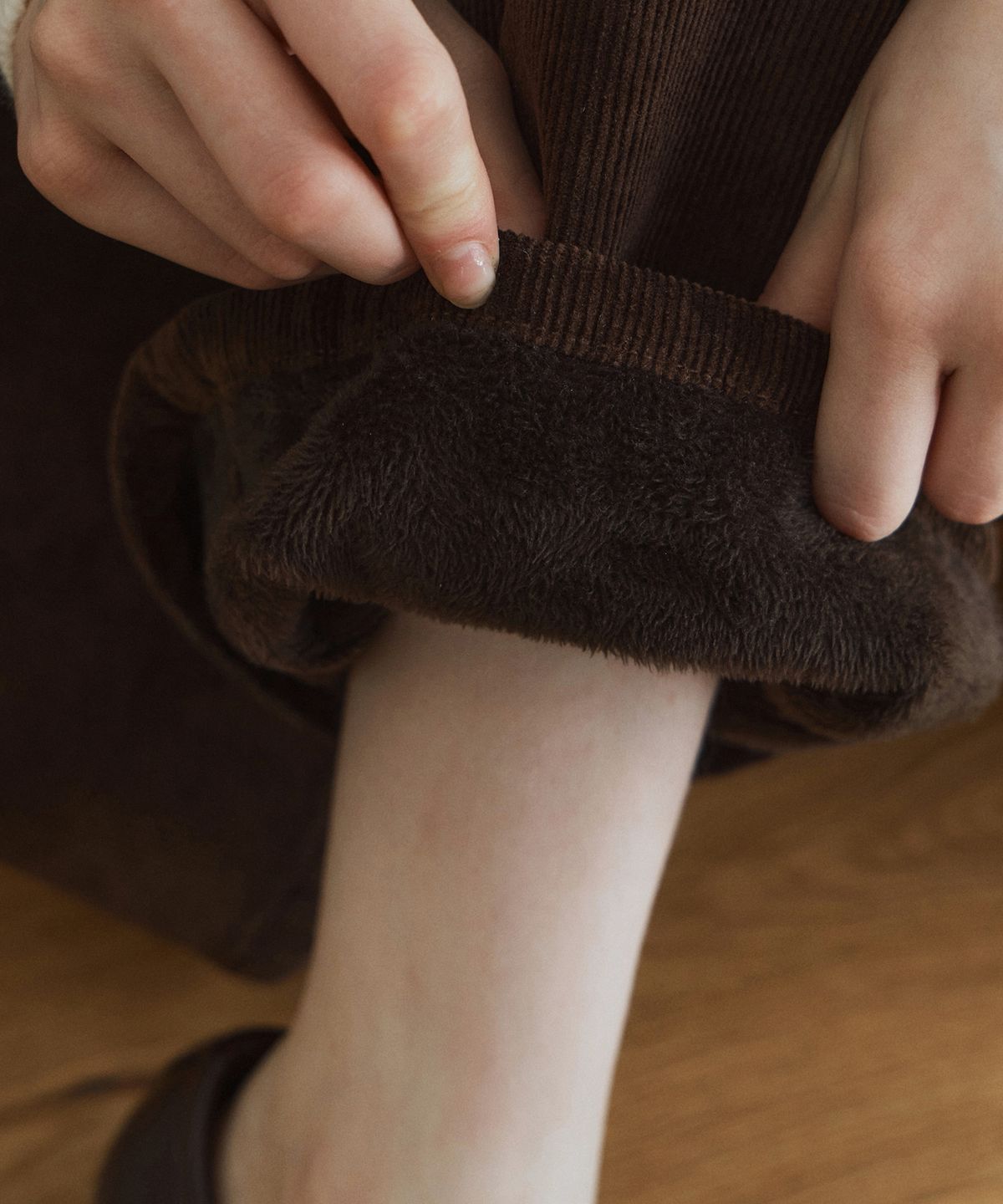 논앤논(NON AND NON) [맞춤기장] CORDUROY WIDE NAPPING PANTS_NFPT4146