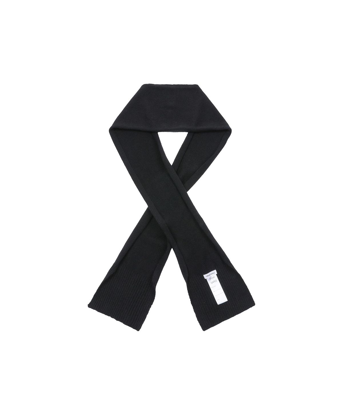 미세키서울(MISEKI SEOUL) Belted detail knit muffler BLACK