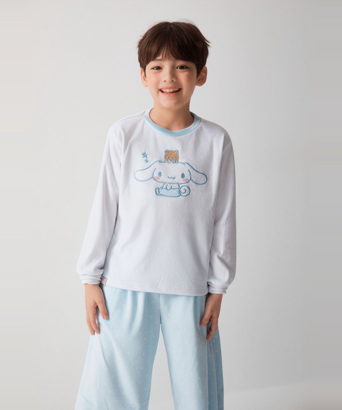 스파오 키즈(SPAO KIDS) [키즈] (산리오캐릭터즈) 라운드넥 파자마(Light Blue)_SPPPG4TKU1