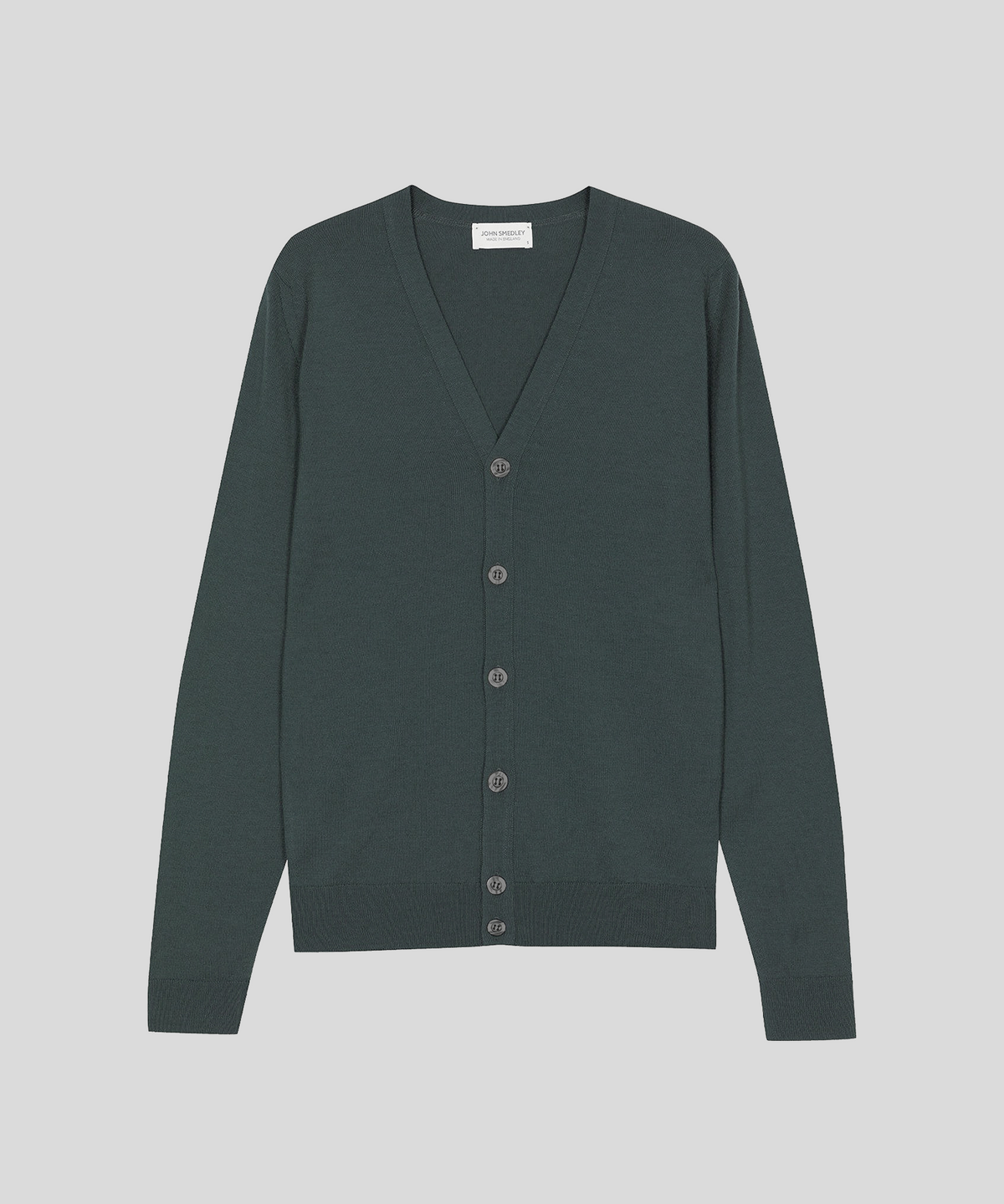 존 스메들리(JOHN SMEDLEY) BURLEY Extra Fine Merino Wool Standard Fit V-Neck Cardigan Heritage 5 Colors