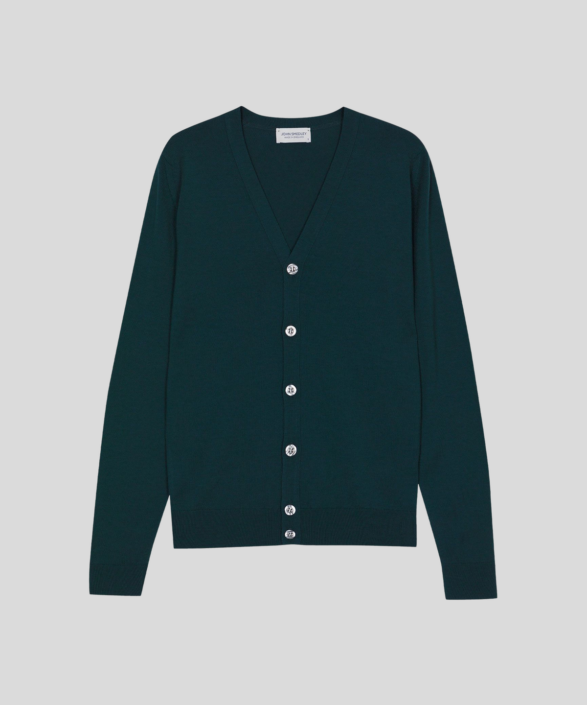존 스메들리(JOHN SMEDLEY) BURLEY Extra Fine Merino Wool Standard Fit V-Neck Cardigan Heritage 5 Colors