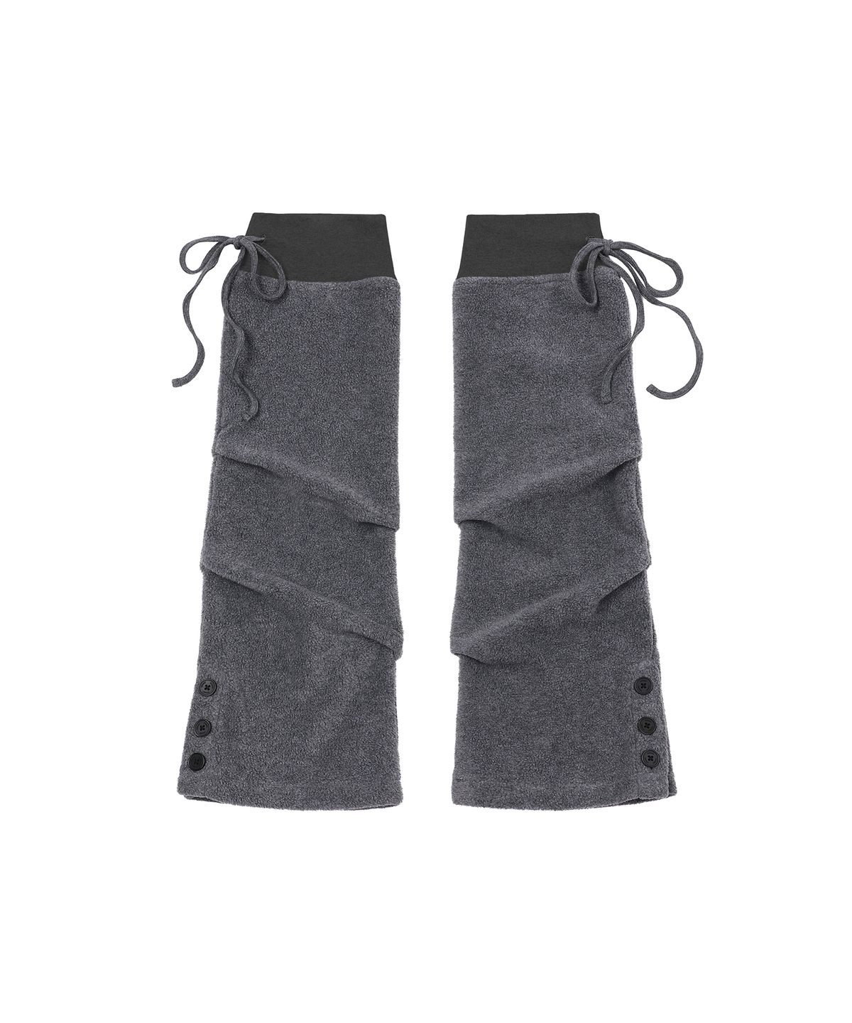 미세키서울(MISEKI SEOUL) Button fleece leg warmer CHARCOAL