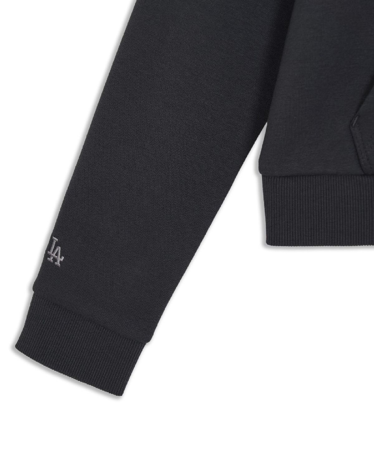 엠엘비(MLB) 여성 바시티 빈티지 레터 그래픽 기모 후드집업 LA (D.Charcoal Grey)