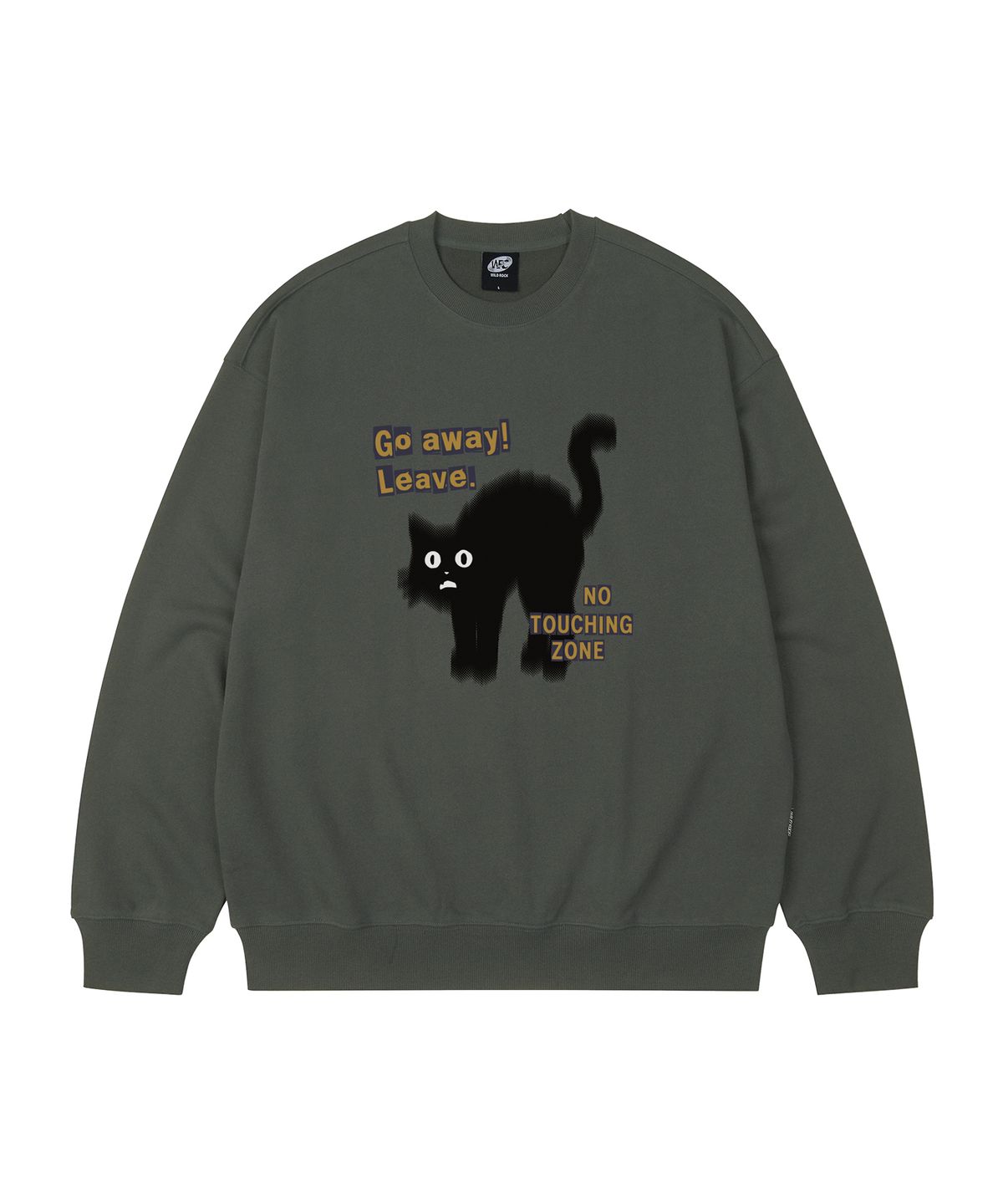 와일드락(WILDROCK) Go Away Cat 오버핏 맨투맨_9 COL