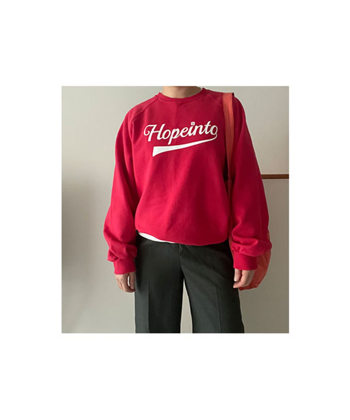 호프인투(HOPEINTO) VINTAGE LOGO CREWNECK Red
