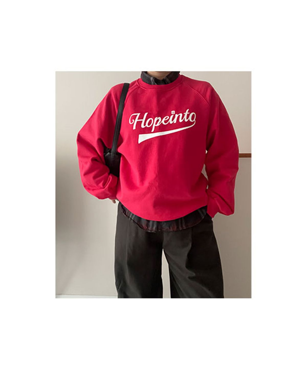 호프인투(HOPEINTO) VINTAGE LOGO CREWNECK Red