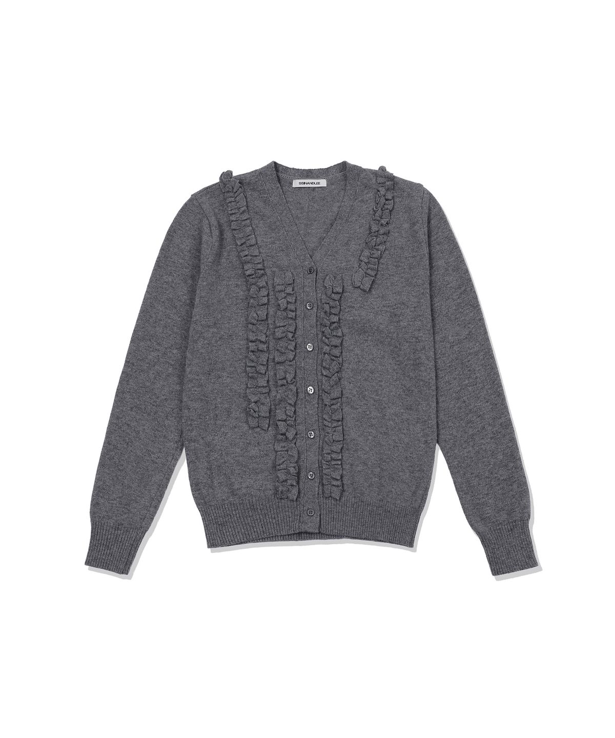 신앤리(SSIN AND LEE) Milan Frill Knit Cardigan Grey