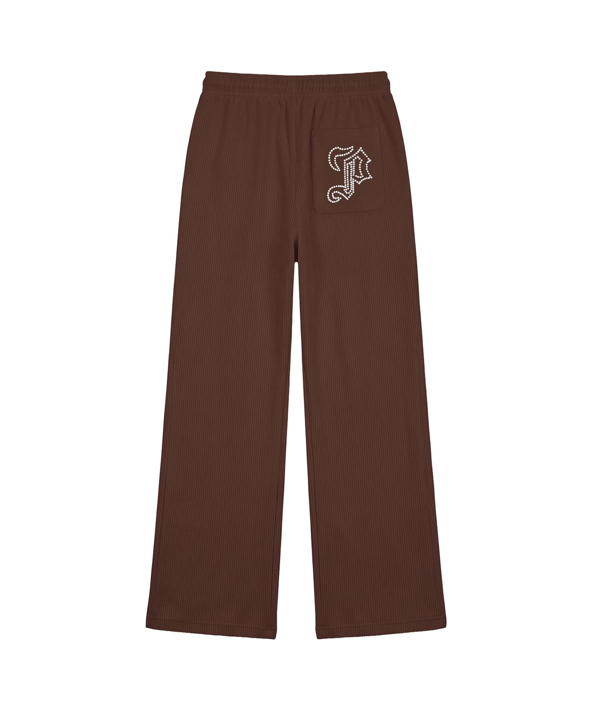파시온(PASION) 엠블럼 글리터 로우라이즈 이지 팬츠_브라운 Emblem Glitter Ezzy Pants_Broen