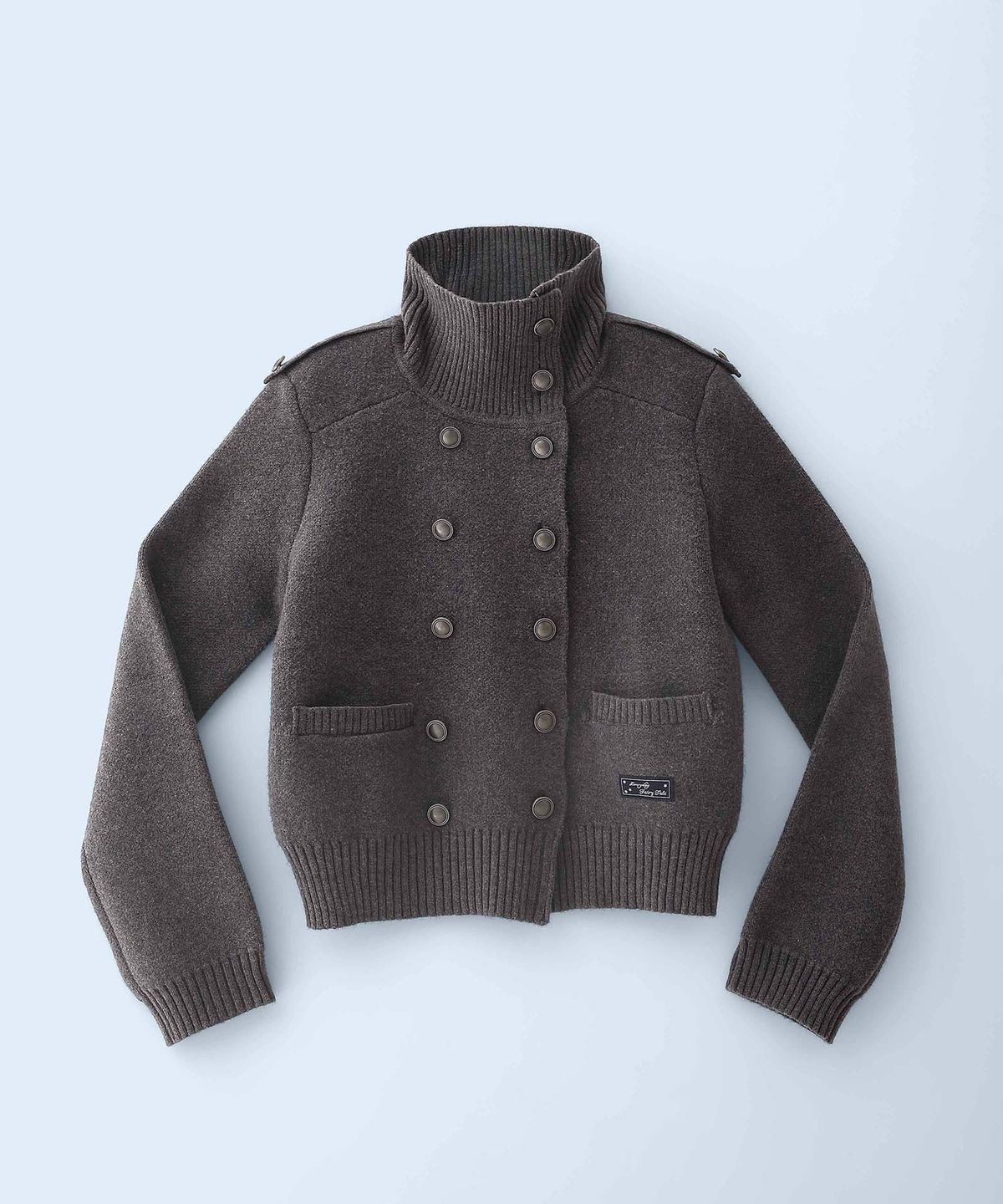 배드블루(BADBLUE) New School Knit Double Jacket Dark Gray