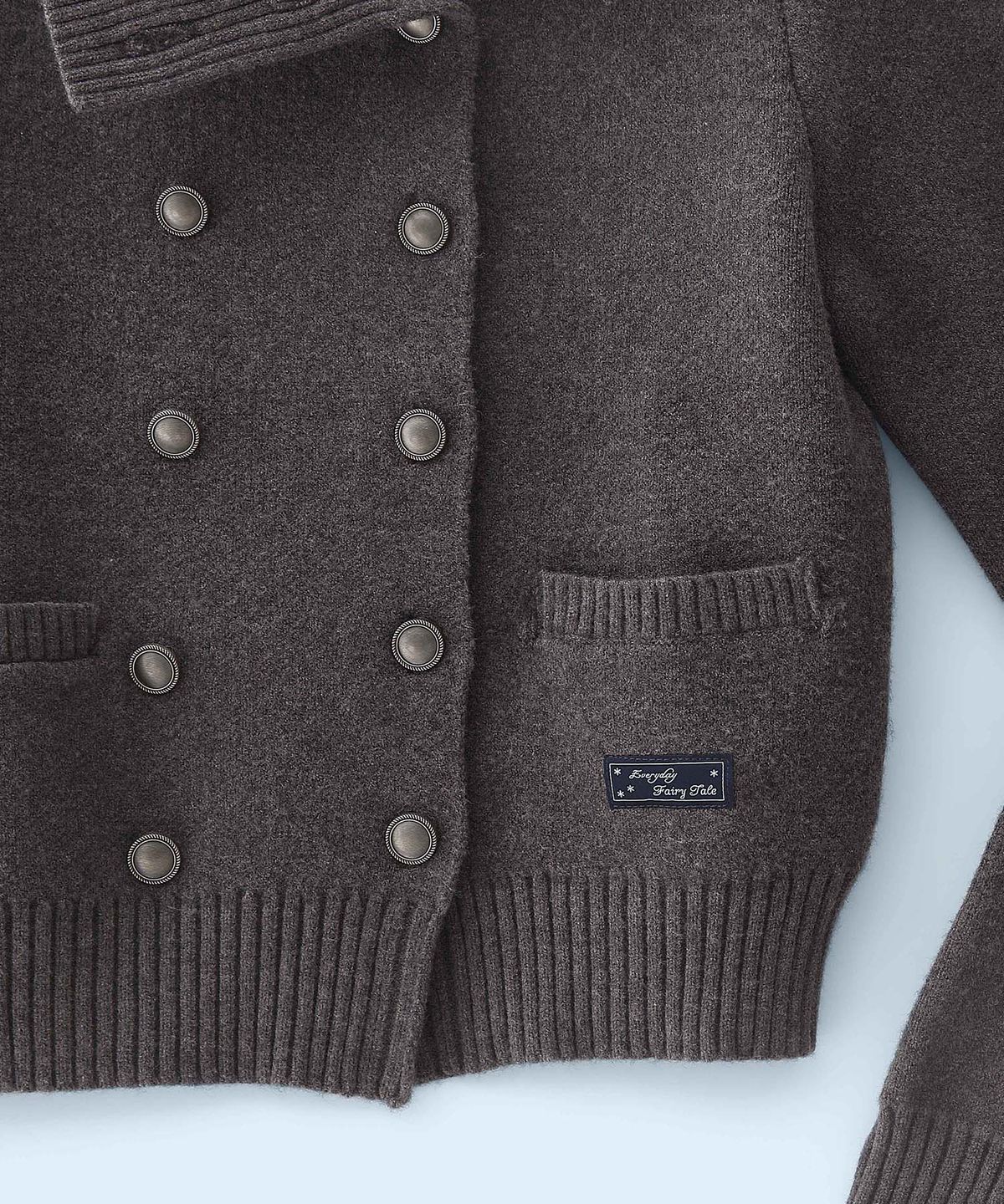 배드블루(BADBLUE) New School Knit Double Jacket Dark Gray