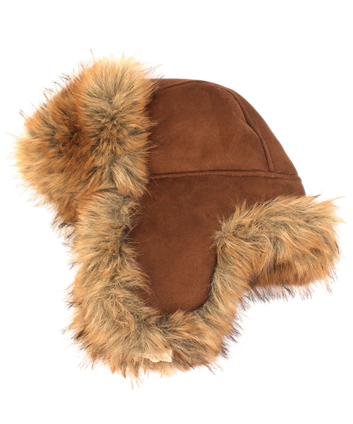 유니버셜 케미스트리(UNIVERSAL CHEMISTRY) Suade Fur Brown Aviator Hat 귀달이모자