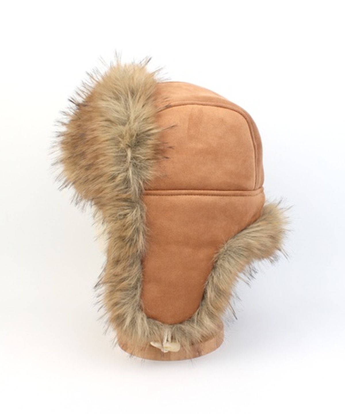 유니버셜 케미스트리(UNIVERSAL CHEMISTRY) Suade Fur Beige Aviator Hat 귀달이모자