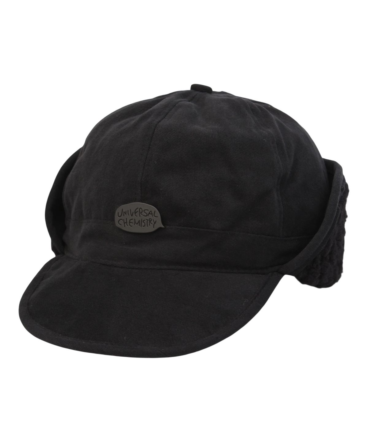 유니버셜 케미스트리(UNIVERSAL CHEMISTRY) Washing Black Half Earflap Cap 귀달이모자