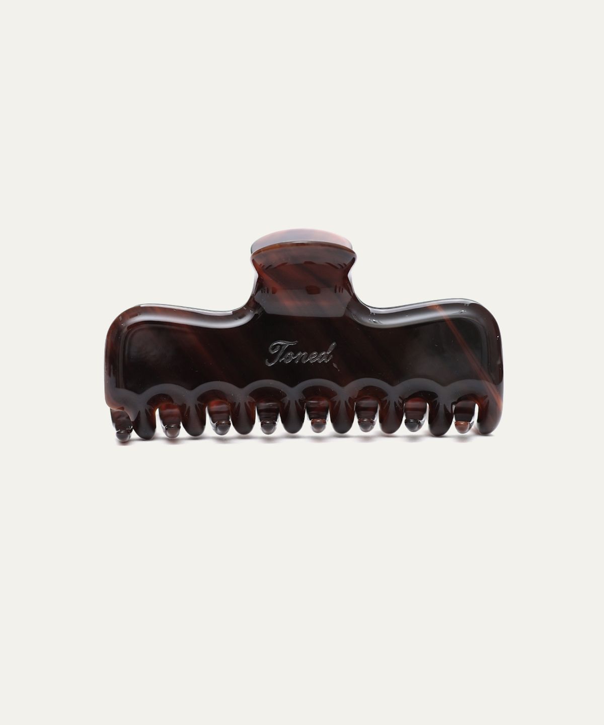 톤드(TONED) Logo hair clip (mahogany)