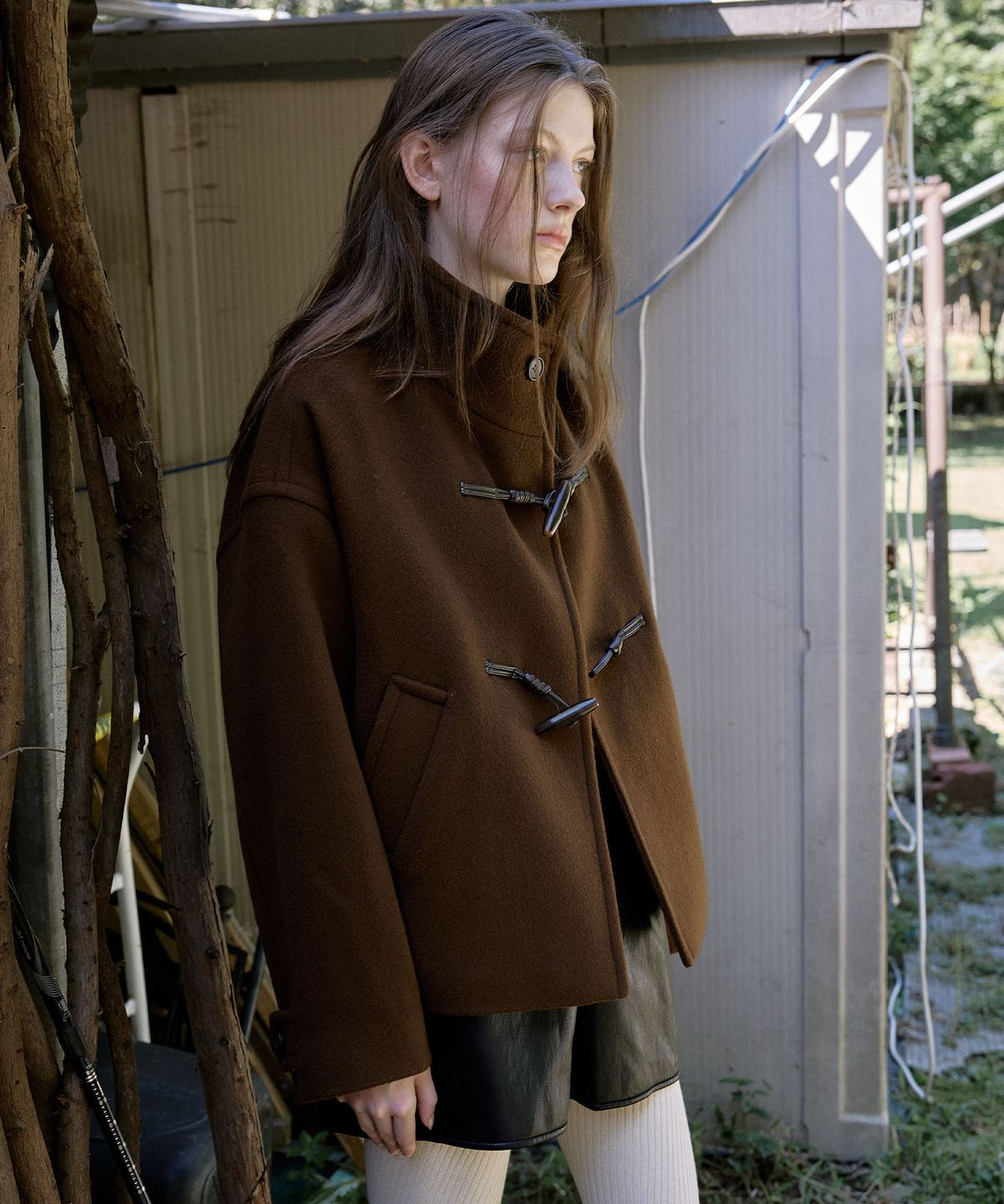 뮈뮈에르(MUEMUER) Toggle Half Coat MU2699CT902M