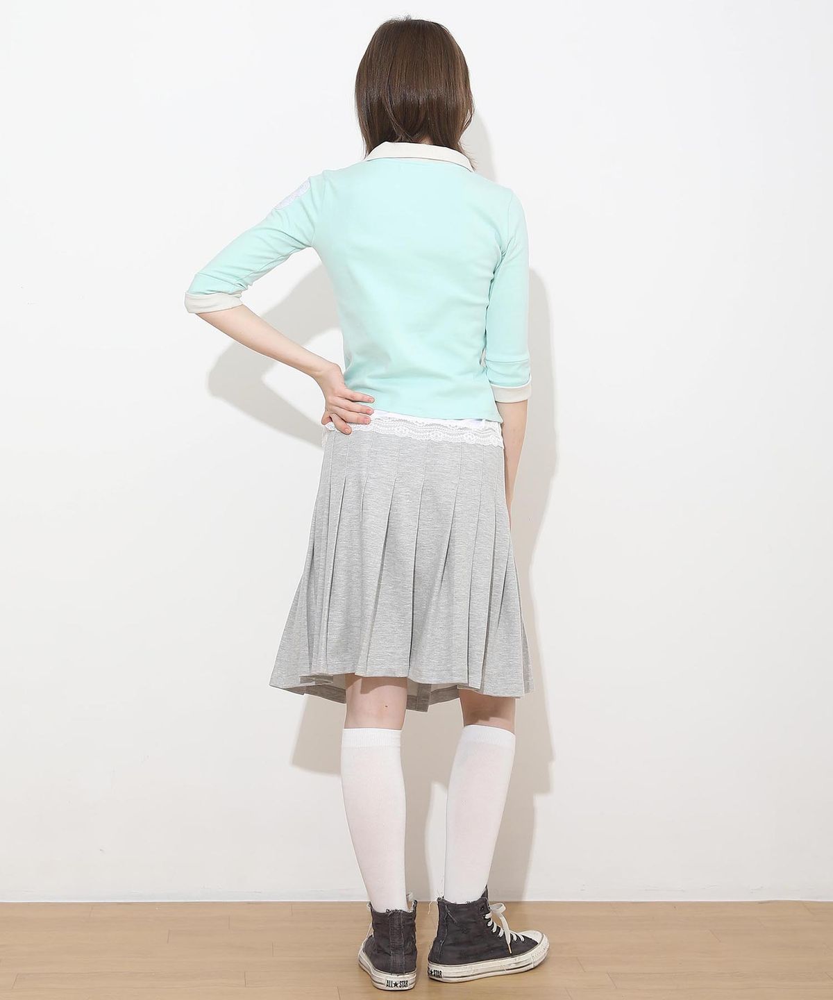 배드블루(BADBLUE) New School Merch Mid-sleeve Jade