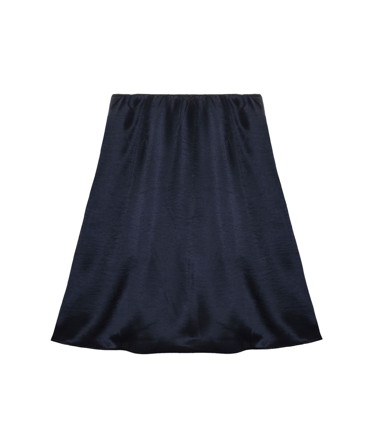 닉앤니콜(NICK&NICOLE) GLOW SATIN MIDI SKIRT_NAVY
