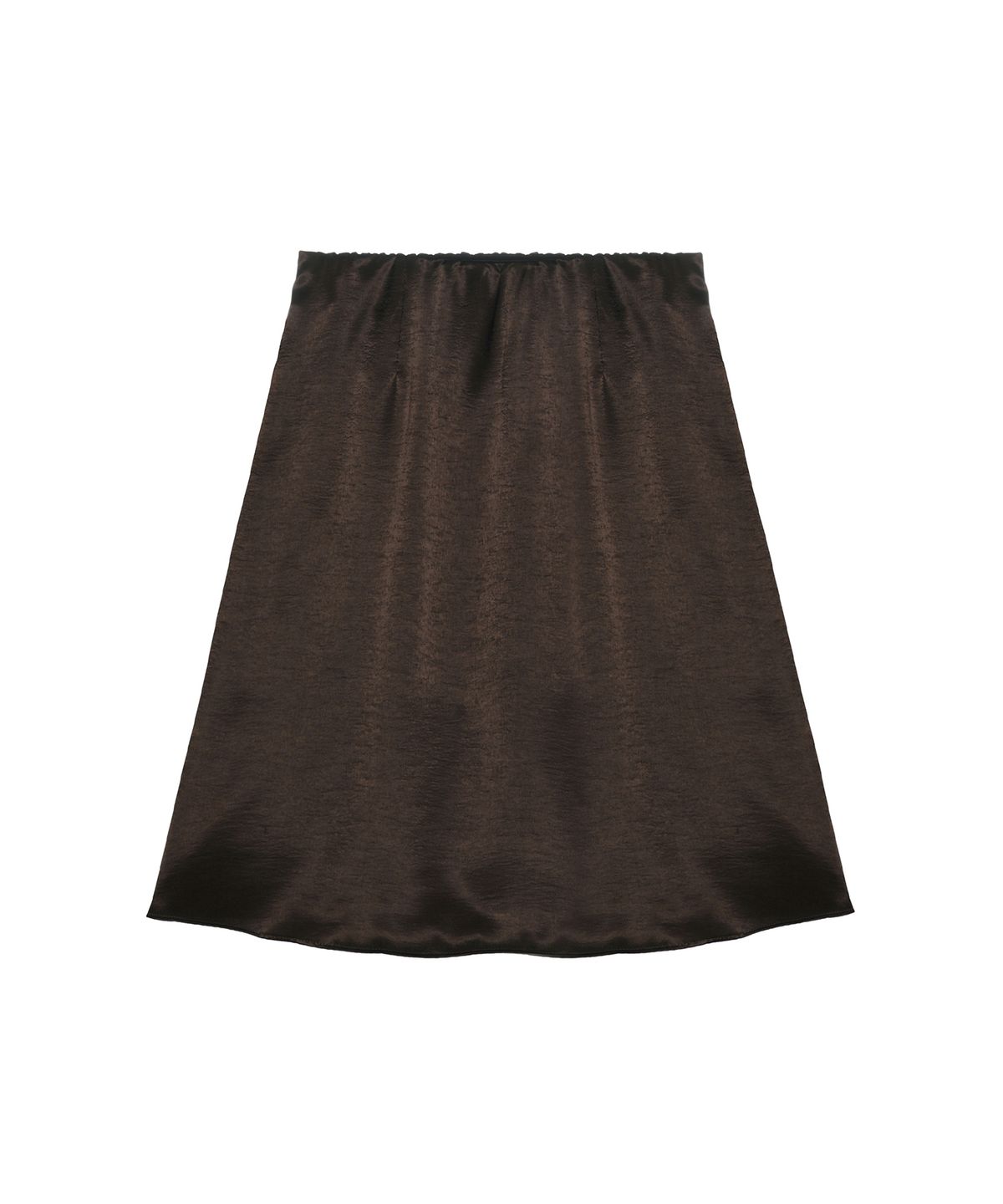 닉앤니콜(NICK&NICOLE) GLOW SATIN MIDI SKIRT_BROWN