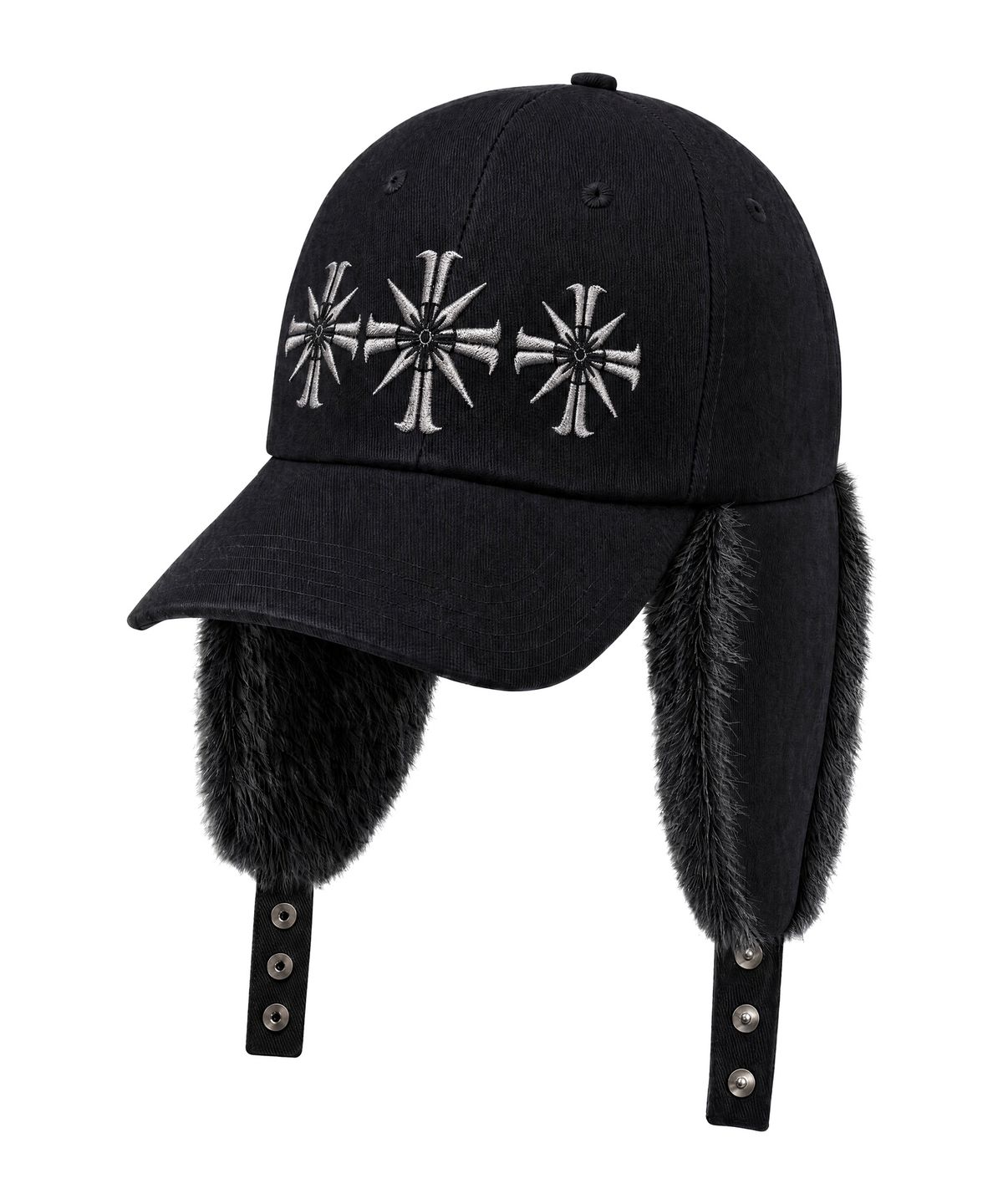 아이돈워너셀(IDWS) Trinity View Fur Maxi Cap Black