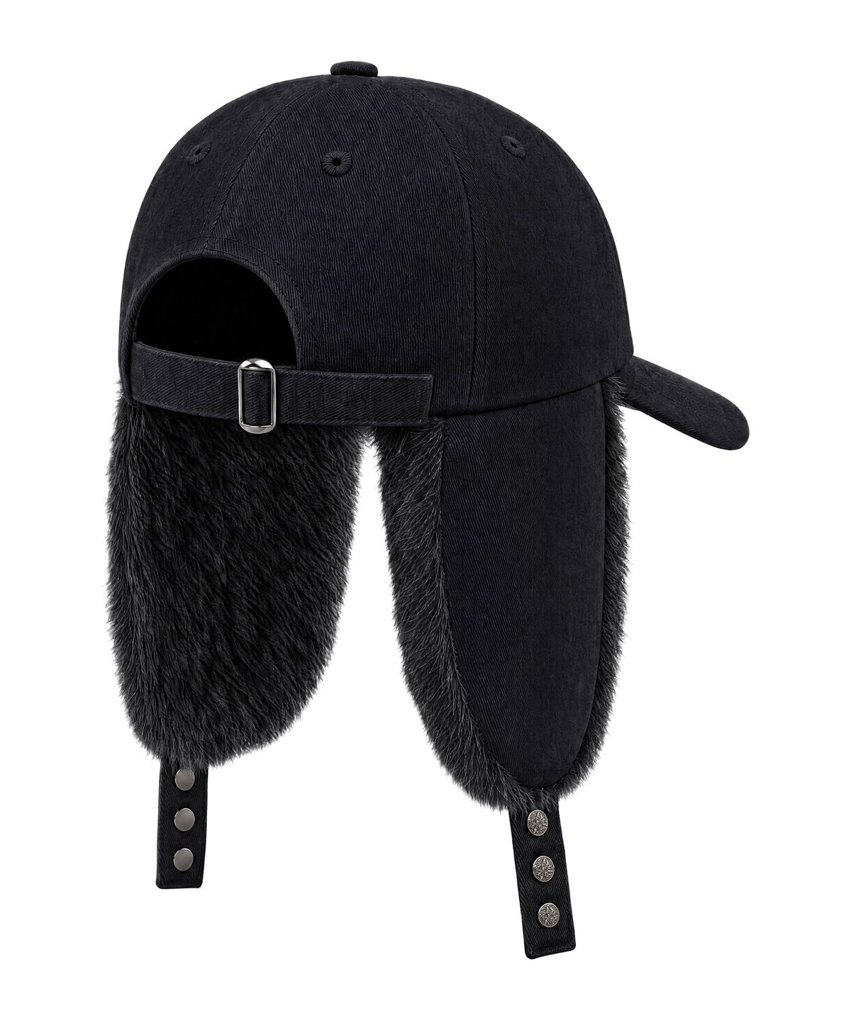 아이돈워너셀(IDWS) Trinity View Fur Maxi Cap Black