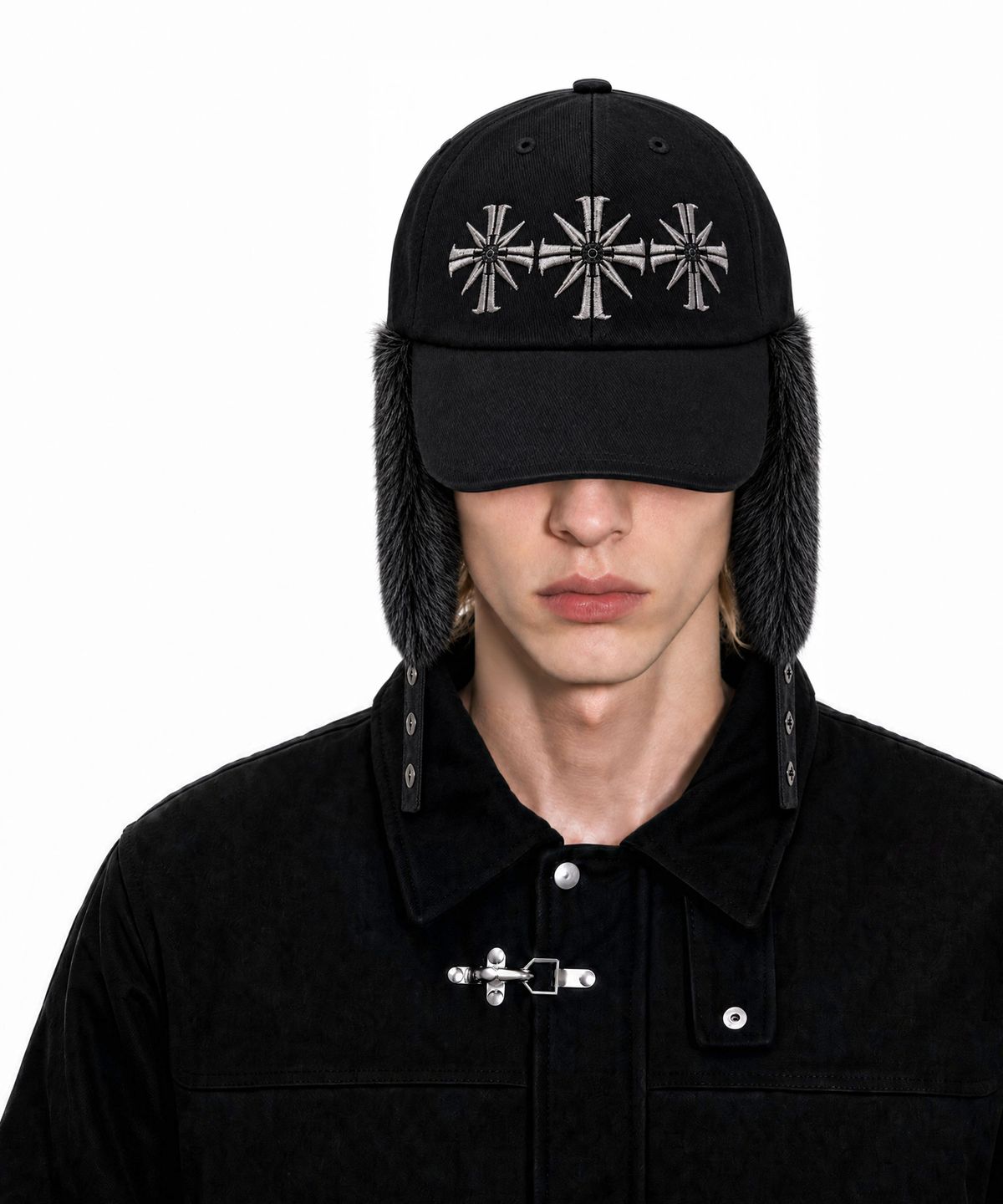 아이돈워너셀(IDWS) Trinity View Fur Maxi Cap Black