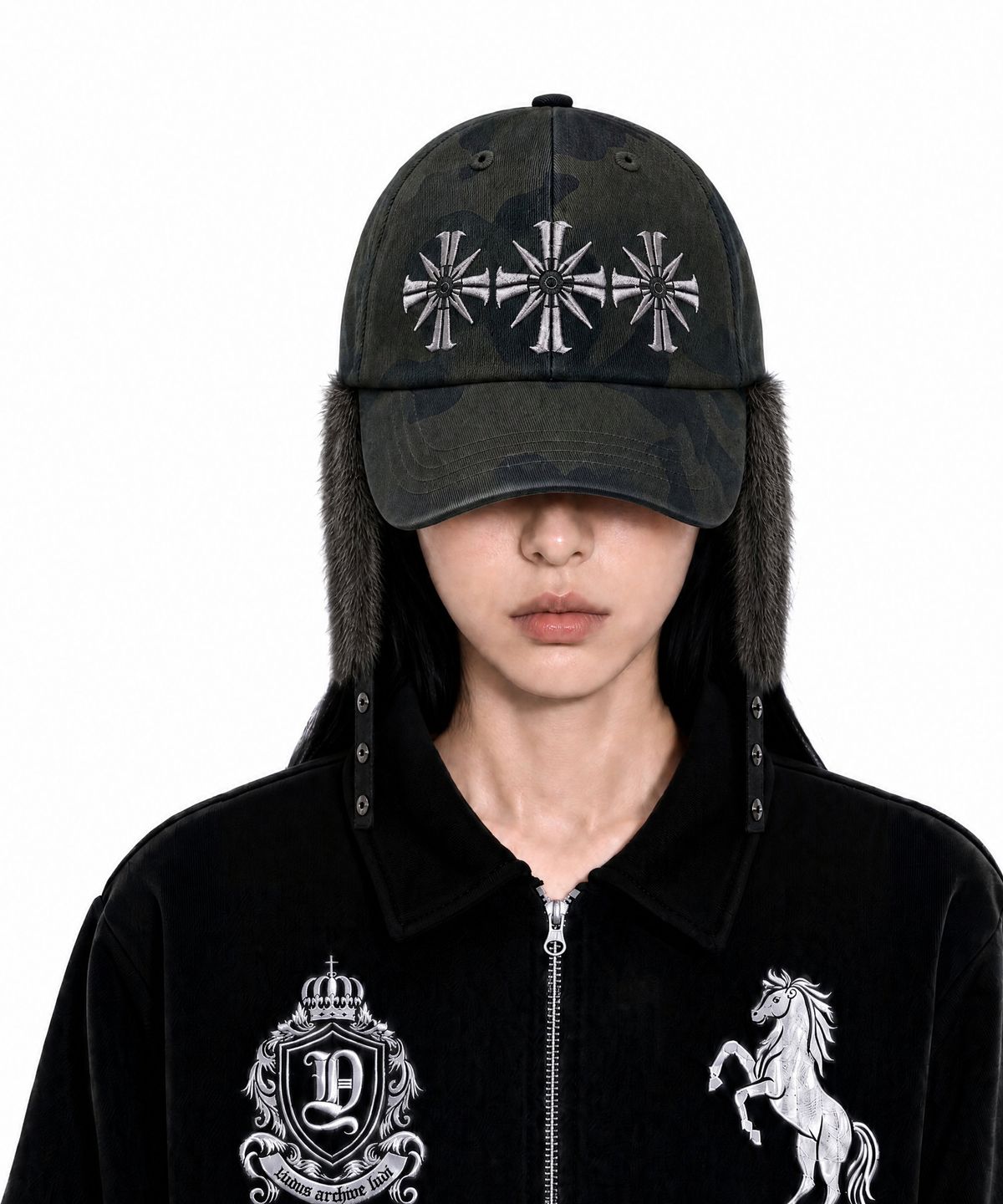 아이돈워너셀(IDWS) Trinity View Fur Maxi Cap Multi