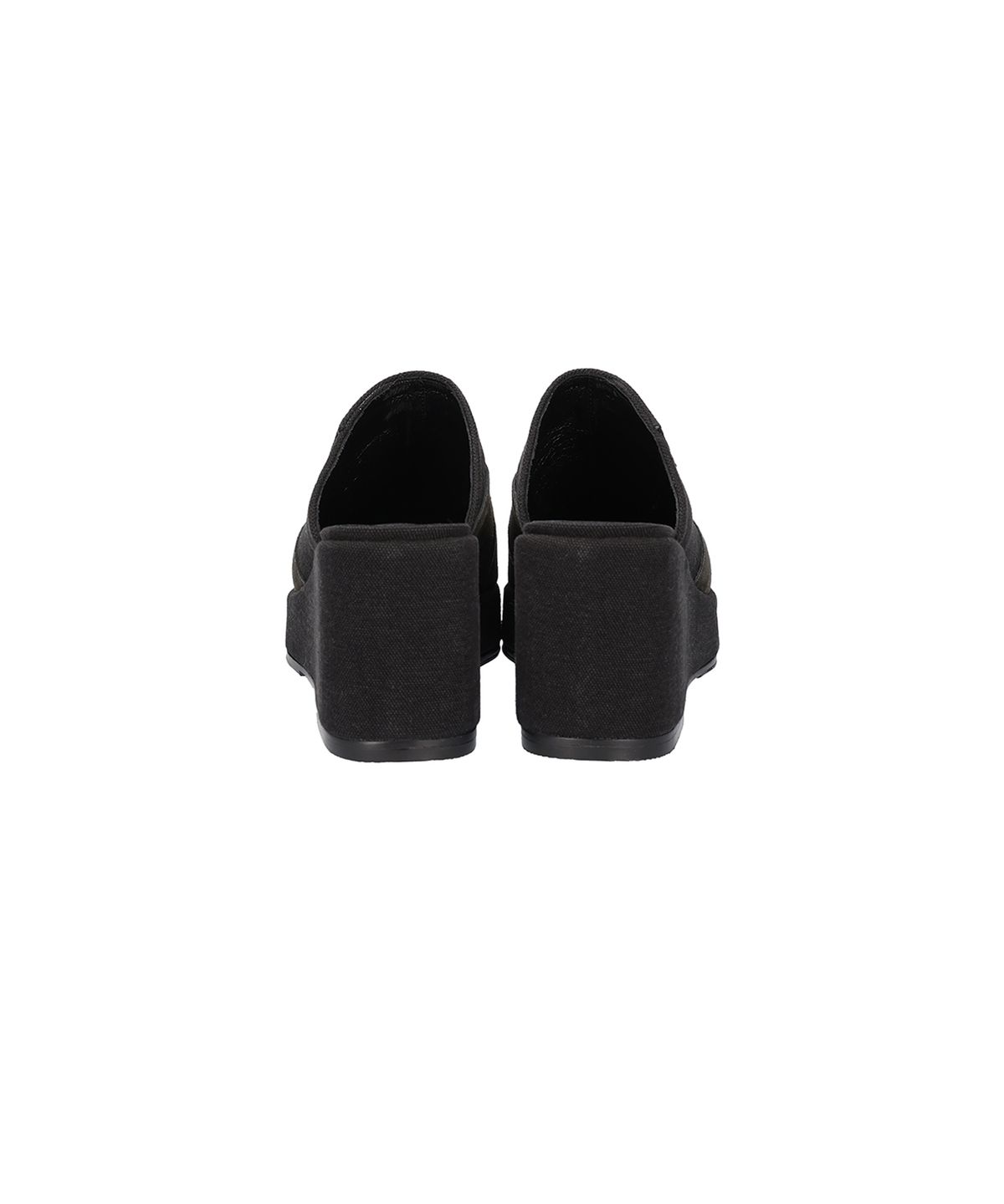 포트리스(4TRESS) PLATFORM WEDGE MULES 01 BLACK