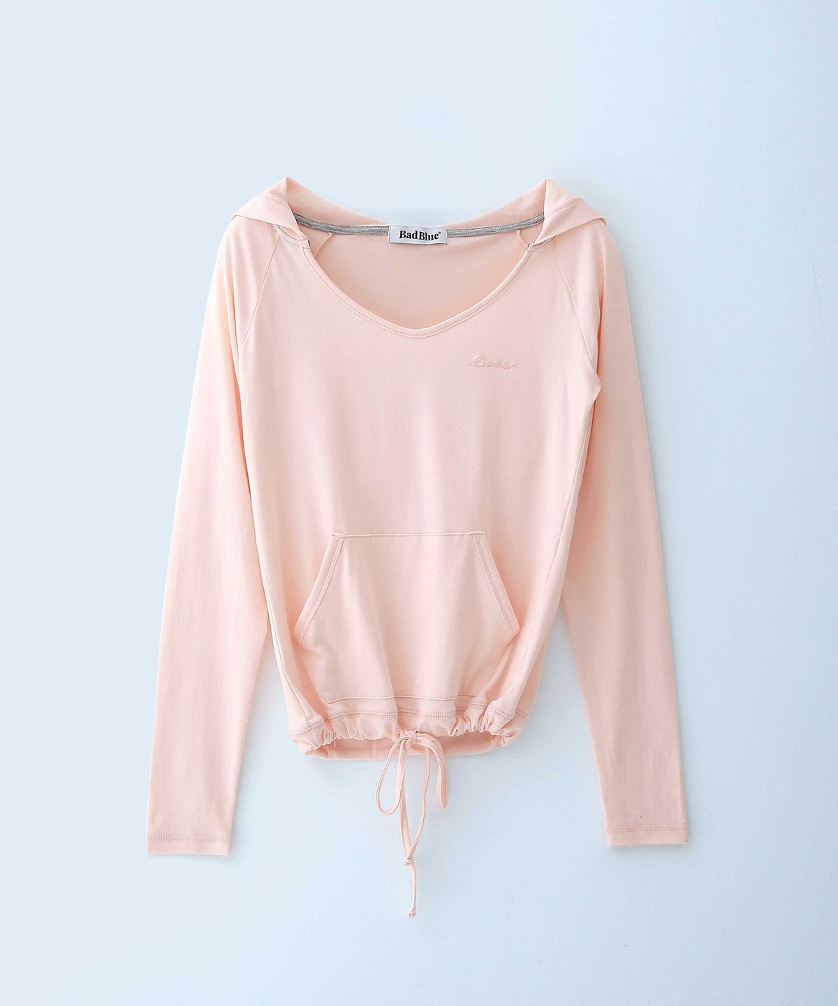 배드블루(BADBLUE) Gummy Raglan Hoodie Peach